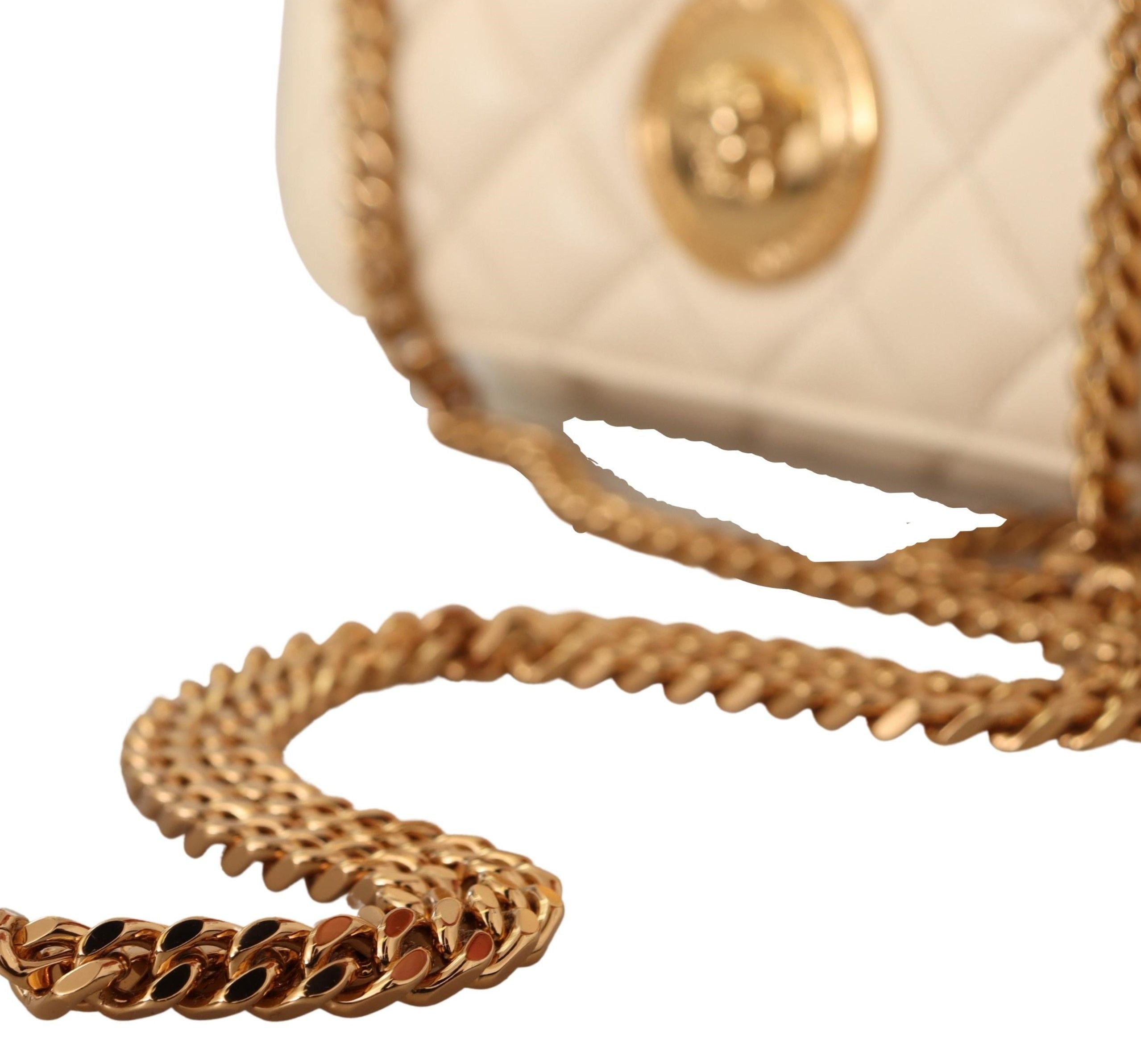 Versace White Nappa Leather Medusa Small Crossbody Bag - DEA STILOSA MILANO