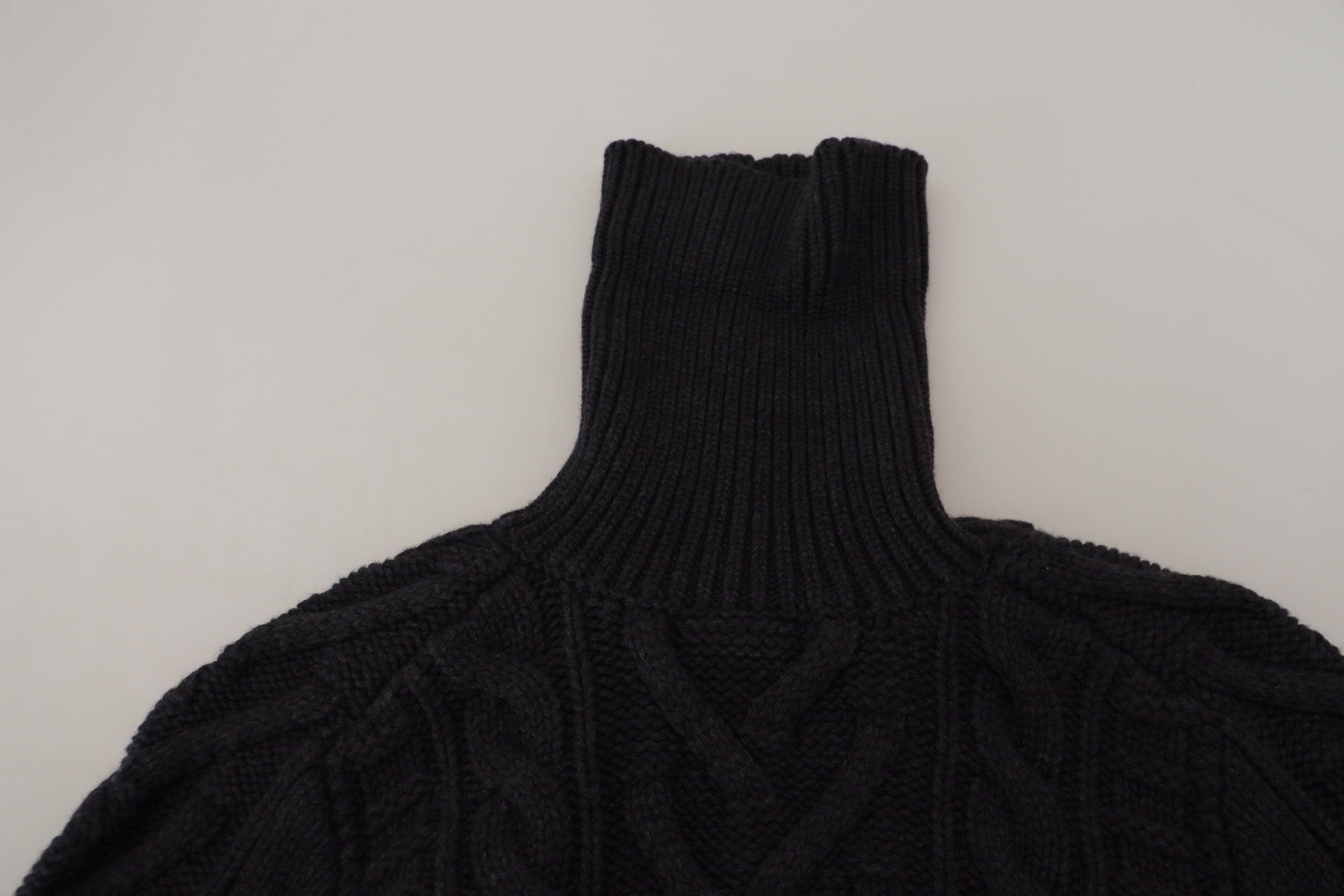 Dolce & Gabbana Black Wool Knit Turtleneck Pullover Sweater - DEA STILOSA MILANO
