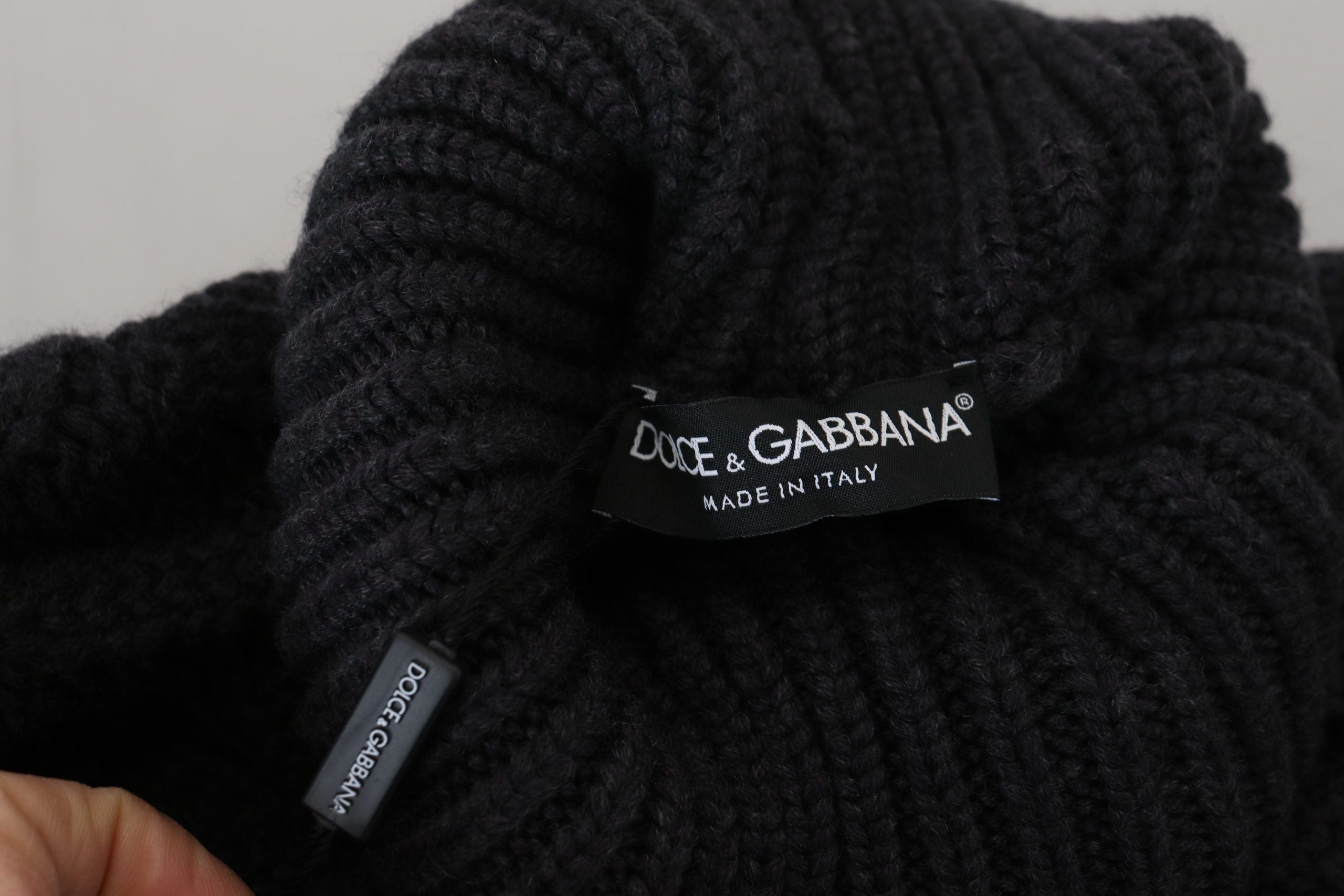 Dolce & Gabbana Black Wool Knit Turtleneck Pullover Sweater - DEA STILOSA MILANO