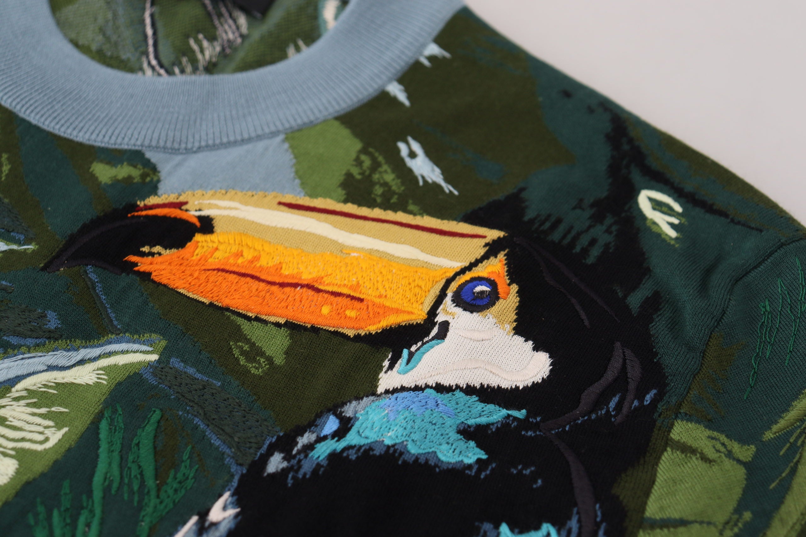 Dolce & Gabbana Jungle Wool Silk Pullover Logo Sweater - DEA STILOSA MILANO