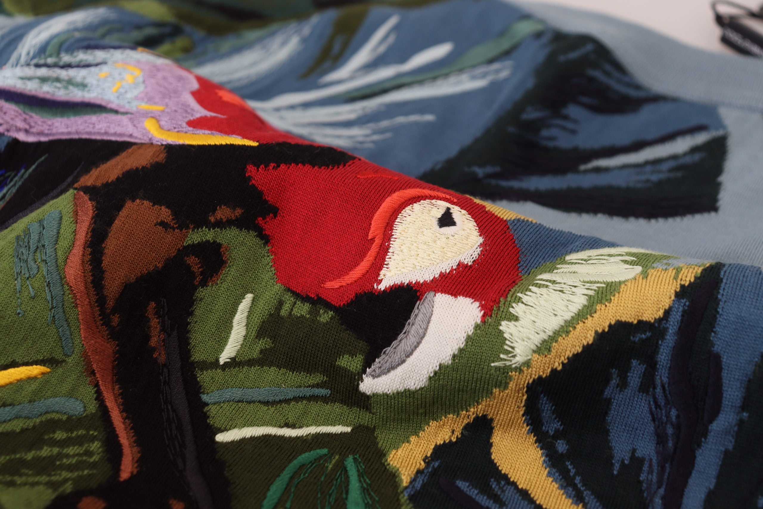 Dolce & Gabbana Jungle Wool Silk Pullover Logo Sweater - DEA STILOSA MILANO