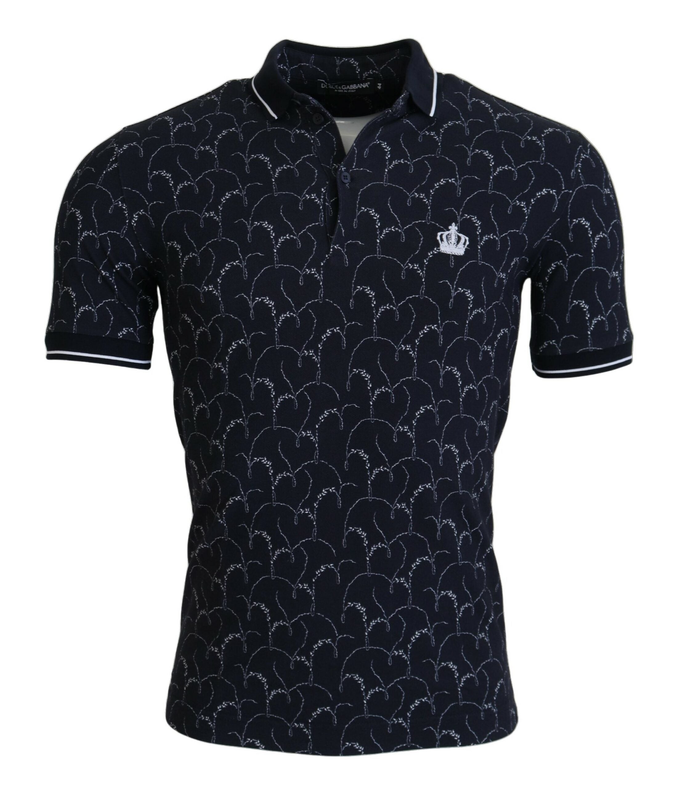 Dolce & Gabbana Blue Crown Collar Short Sleeve Polo T-shirt - DEA STILOSA MILANO