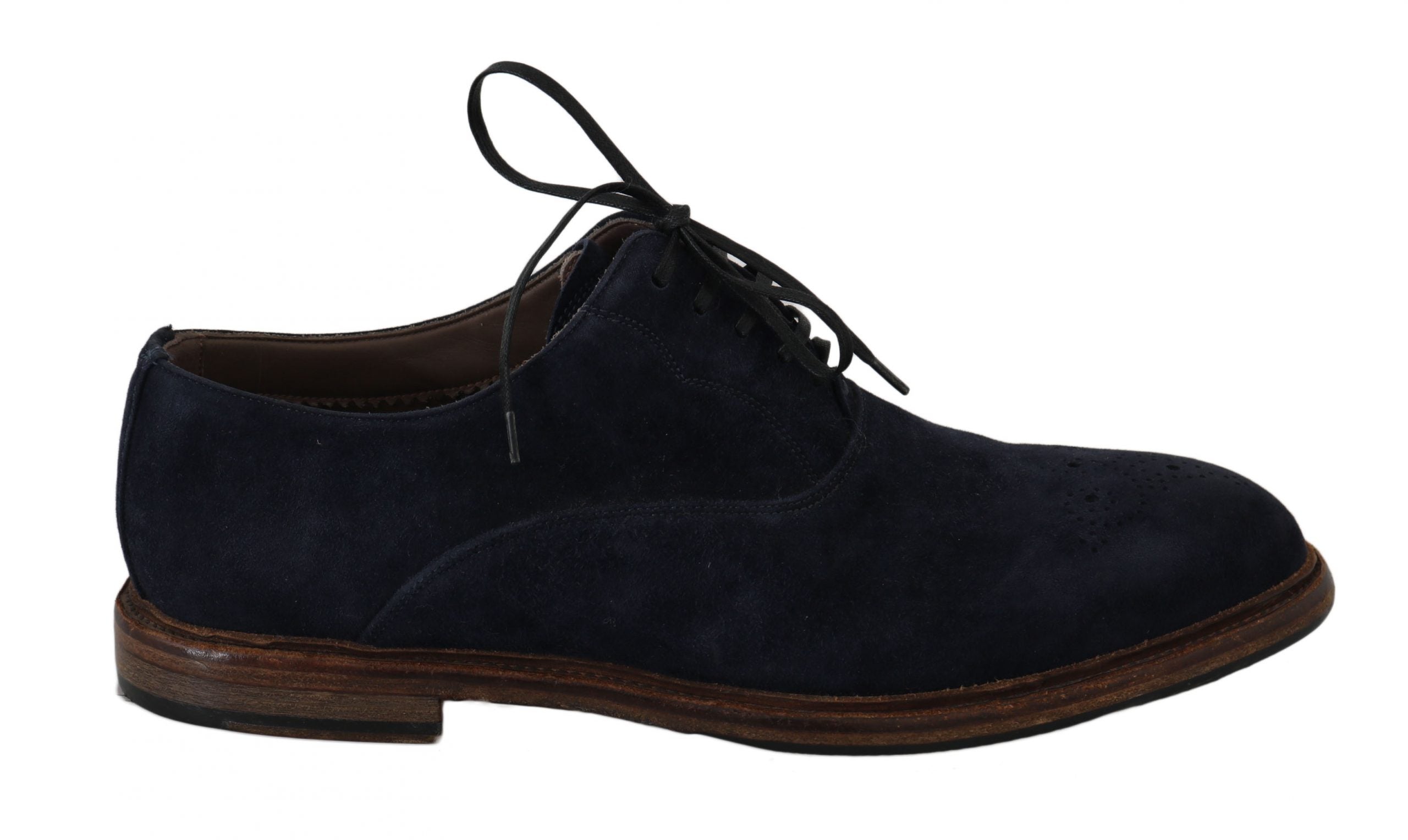 Dolce & Gabbana Blue Leather Marsala Derby Goatskin Shoes - DEA STILOSA MILANO