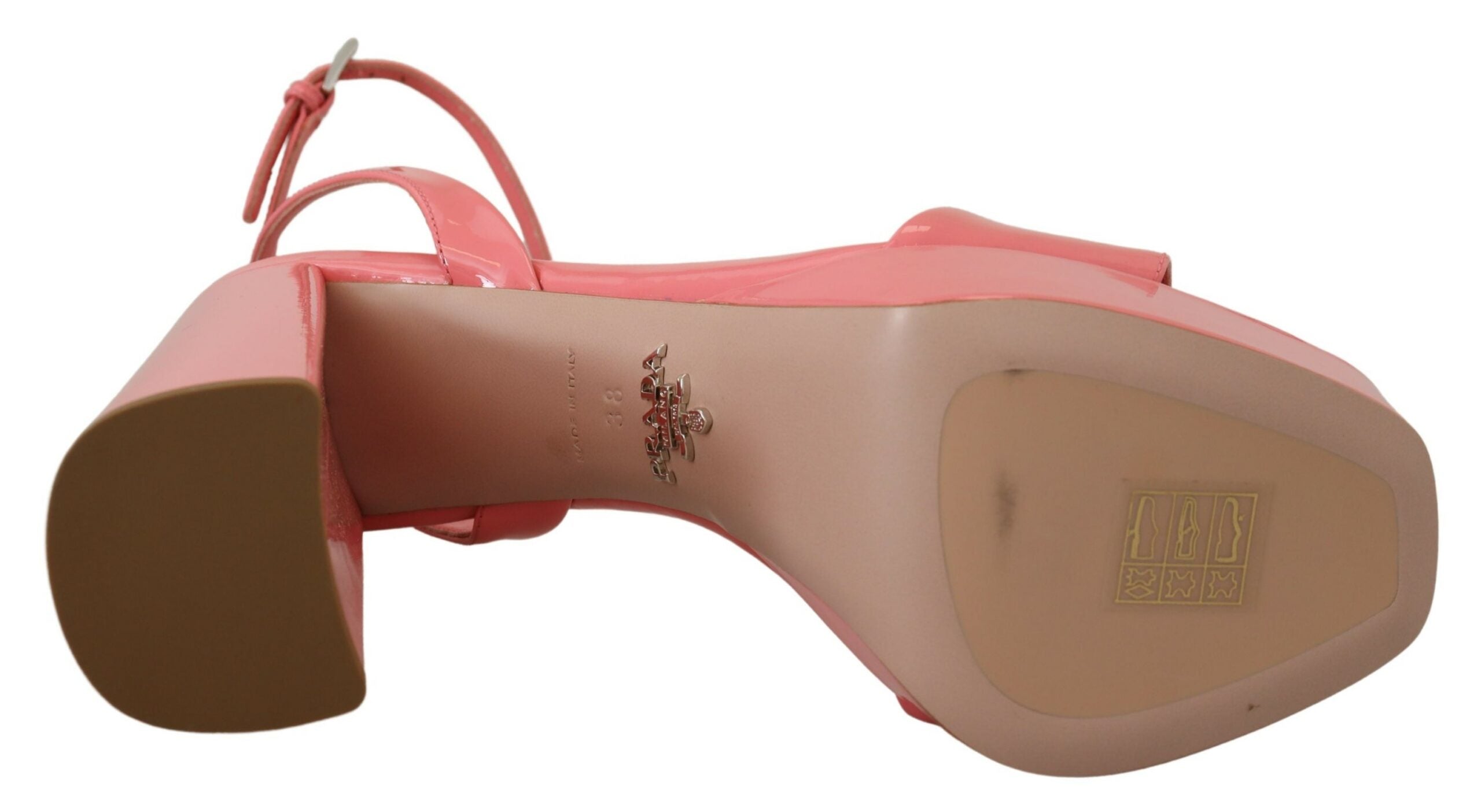 Prada Pink Patent Sandals Ankle Strap Heels Sandal - DEA STILOSA MILANO