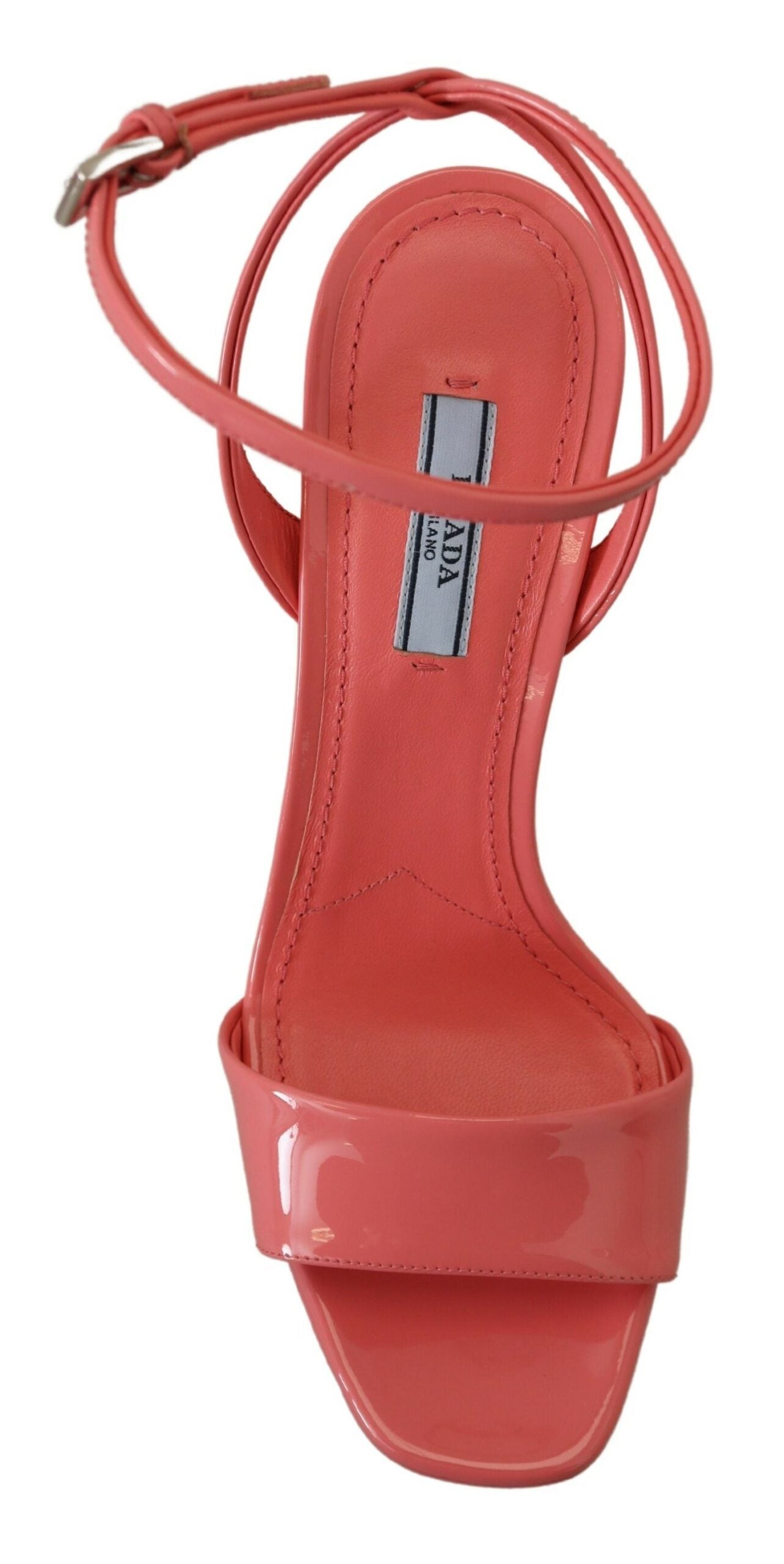 Prada Pink Patent Sandals Ankle Strap Heels Sandal - DEA STILOSA MILANO