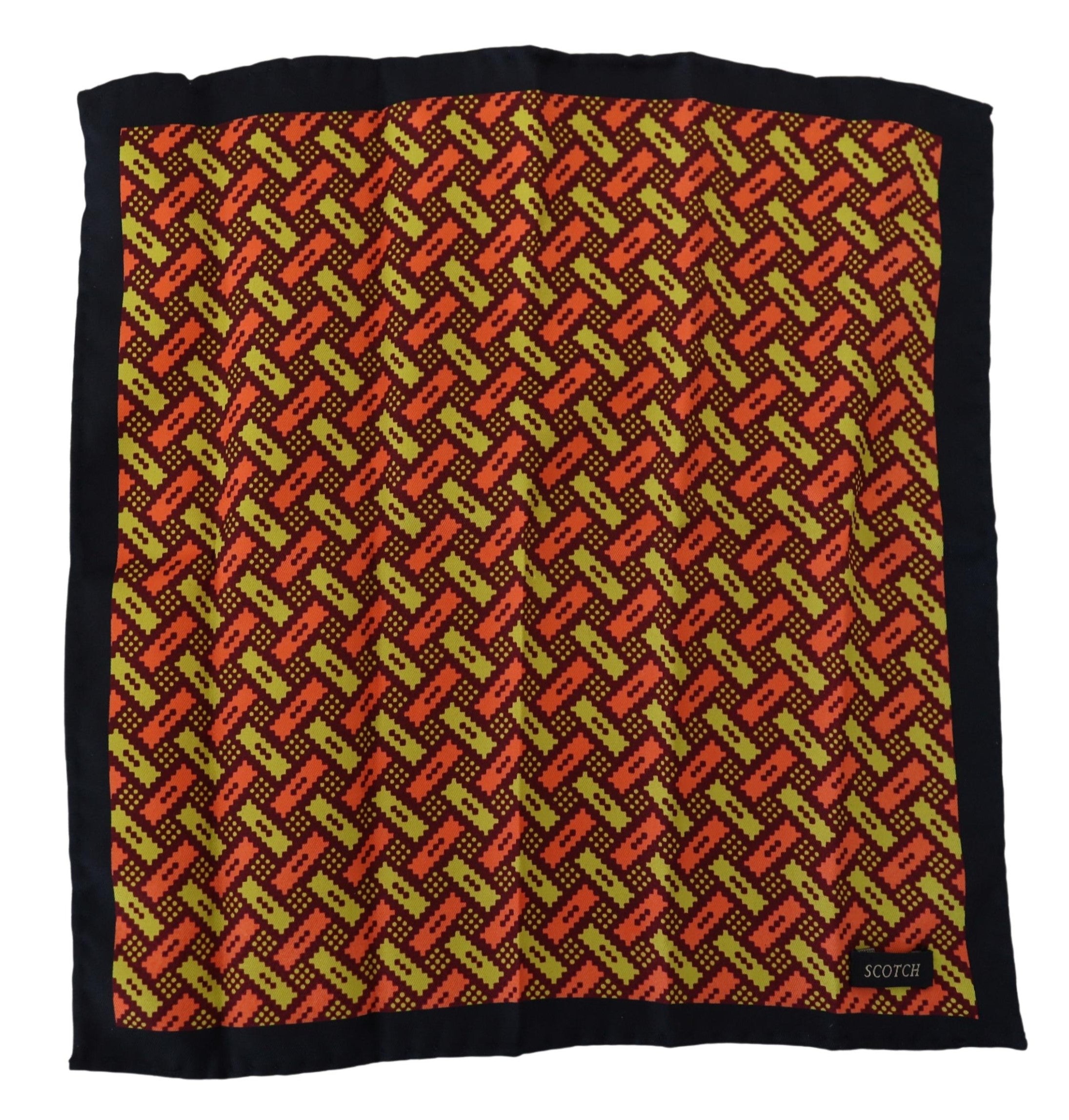 Scotch & Soda Multicolor Silk Square Handkerchief Scarf - DEA STILOSA MILANO