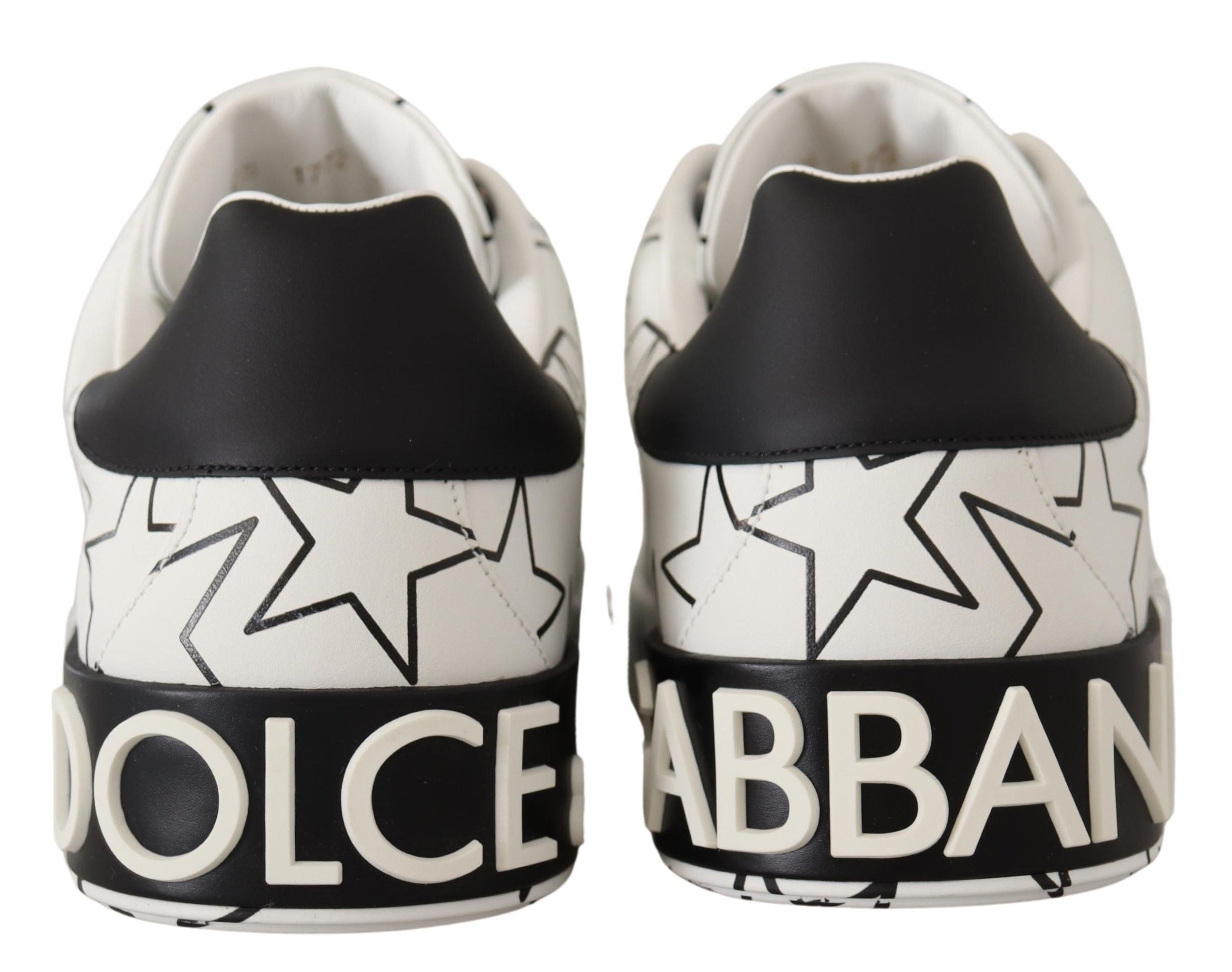 Dolce & Gabbana White Leather Stars Low Top Sneakers Shoes - DEA STILOSA MILANO