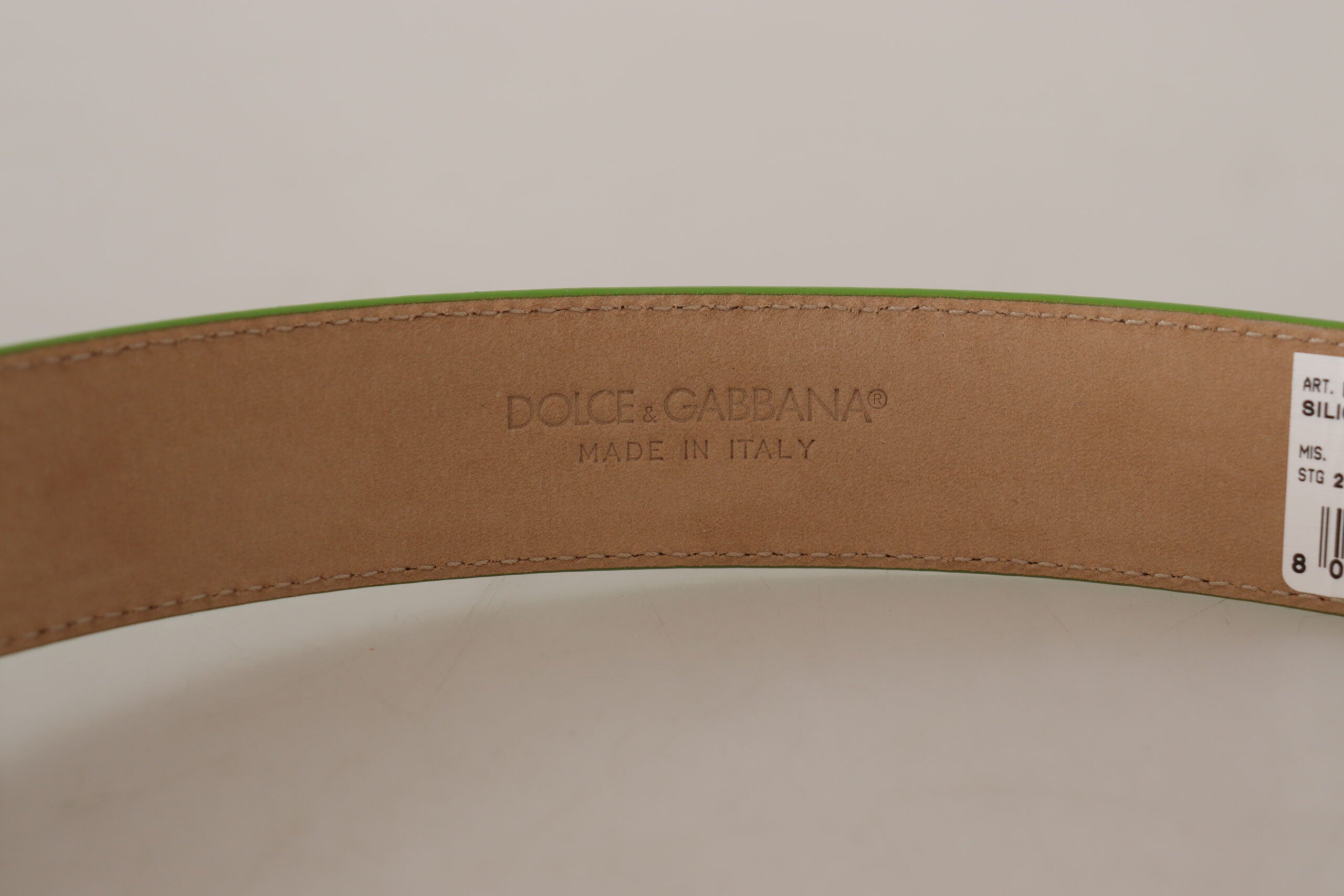 Dolce & Gabbana Green Leather Devotion Heart Micro Bag Headphones Belt - DEA STILOSA MILANO