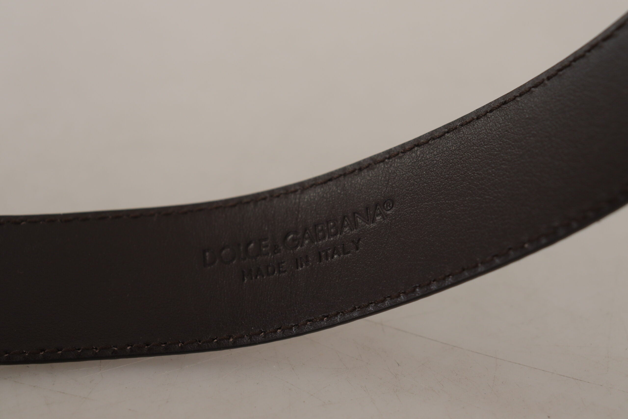 Dolce & Gabbana Brown Amore Animal Print Exotic Leather Logo Buckle Belt - DEA STILOSA MILANO