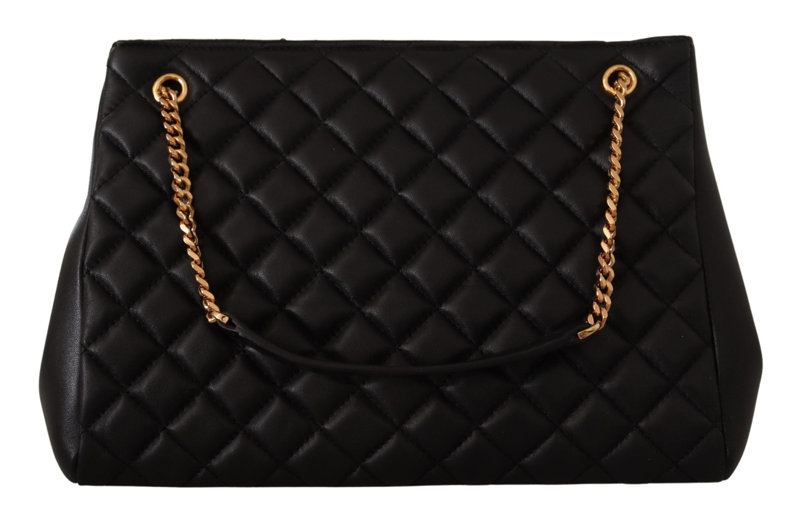 Versace Black Nappa Leather Medusa Large Tote Bag - DEA STILOSA MILANO