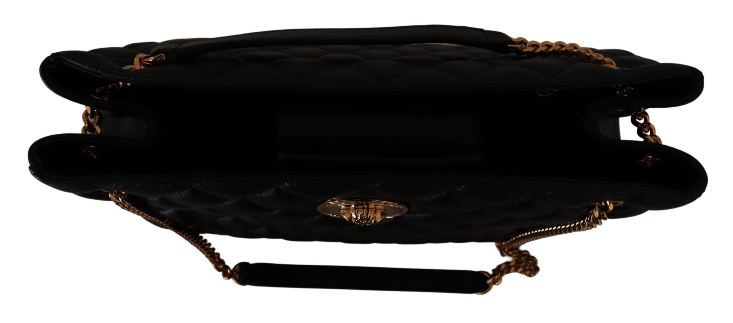 Versace Black Nappa Leather Medusa Large Tote Bag - DEA STILOSA MILANO