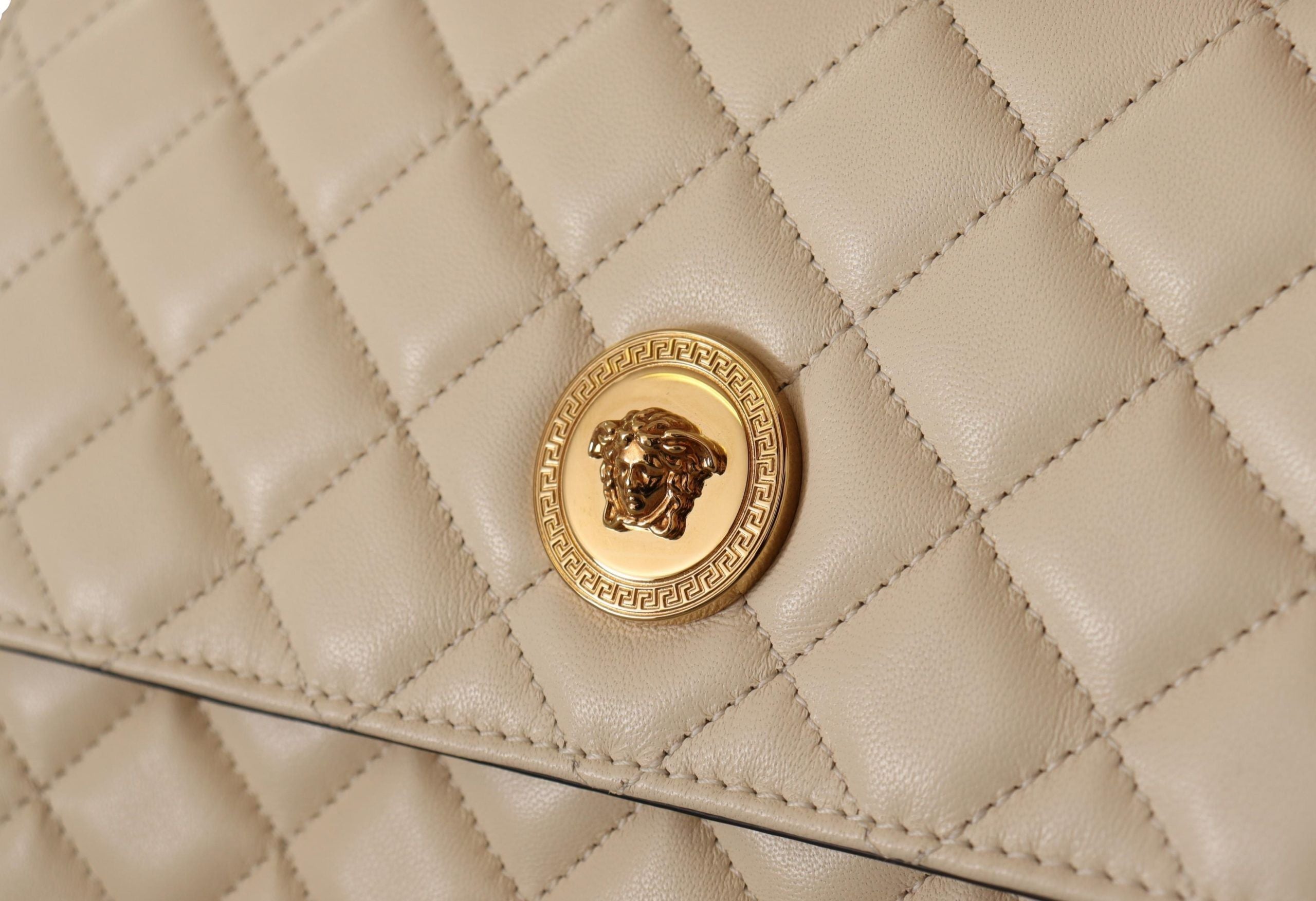 Versace White Nappa Leather Medusa Evening Bag - DEA STILOSA MILANO