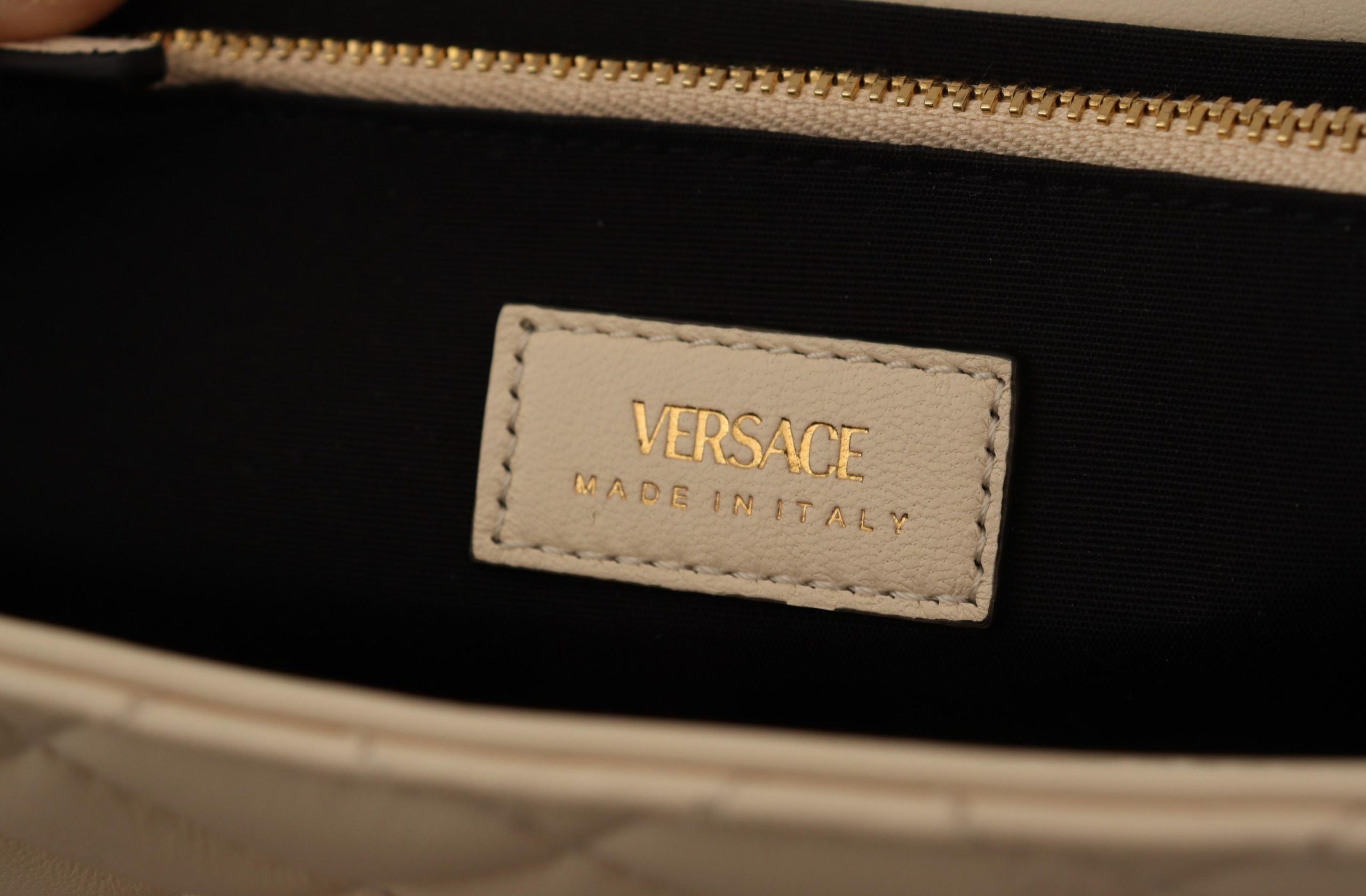 Versace White Nappa Leather Medusa Evening Bag - DEA STILOSA MILANO