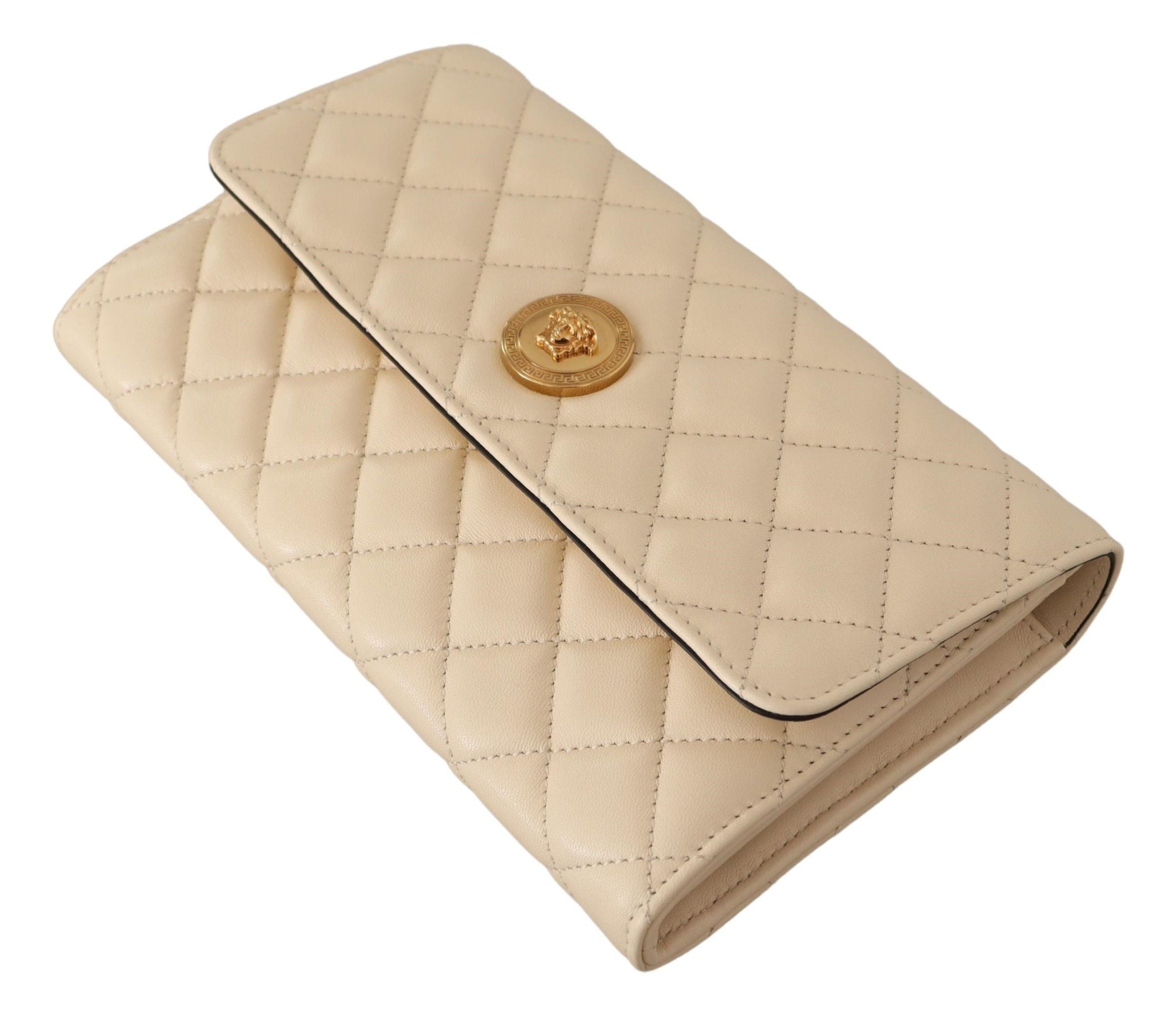 Versace White Nappa Leather Medusa Evening Bag - DEA STILOSA MILANO