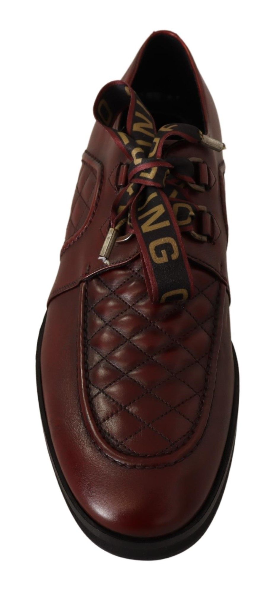 Dolce & Gabbana Red Leather Lace Up Dress Formal Shoes - DEA STILOSA MILANO