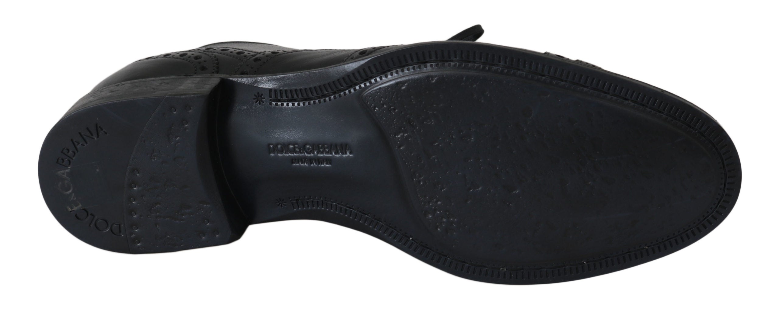 Dolce & Gabbana Black Leather Wingtip Oxford Dress Shoes - DEA STILOSA MILANO