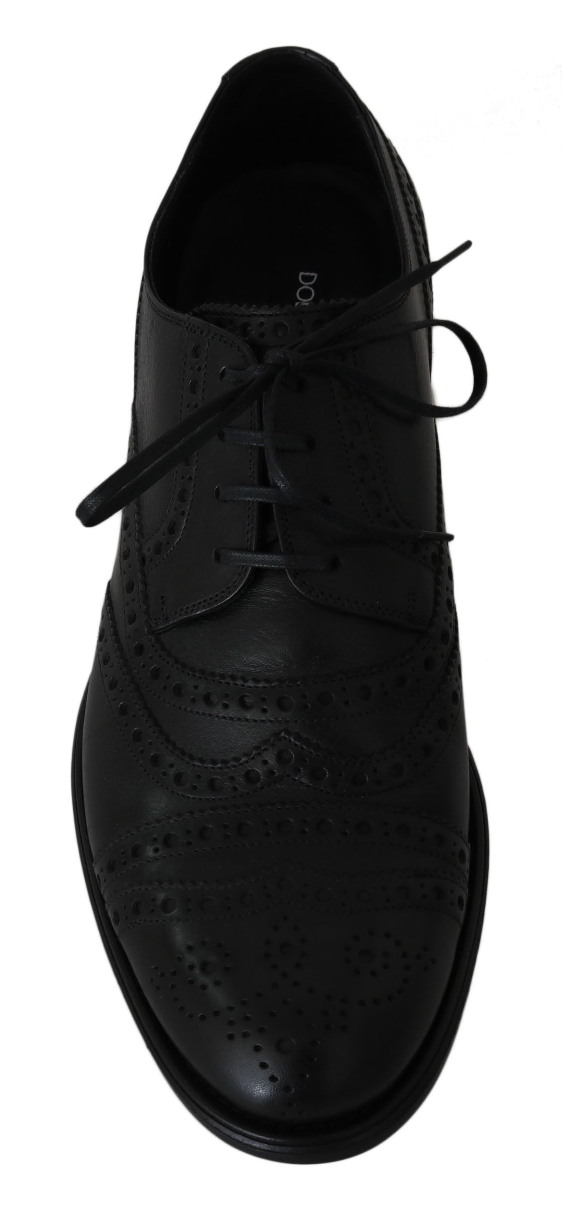 Dolce & Gabbana Black Leather Wingtip Oxford Dress Shoes - DEA STILOSA MILANO