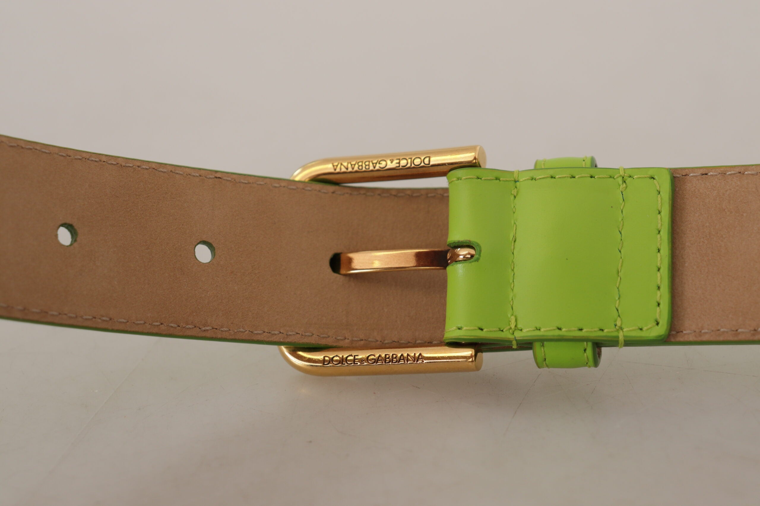 Dolce & Gabbana Green Leather Devotion Heart Micro Bag Headphones Belt - DEA STILOSA MILANO