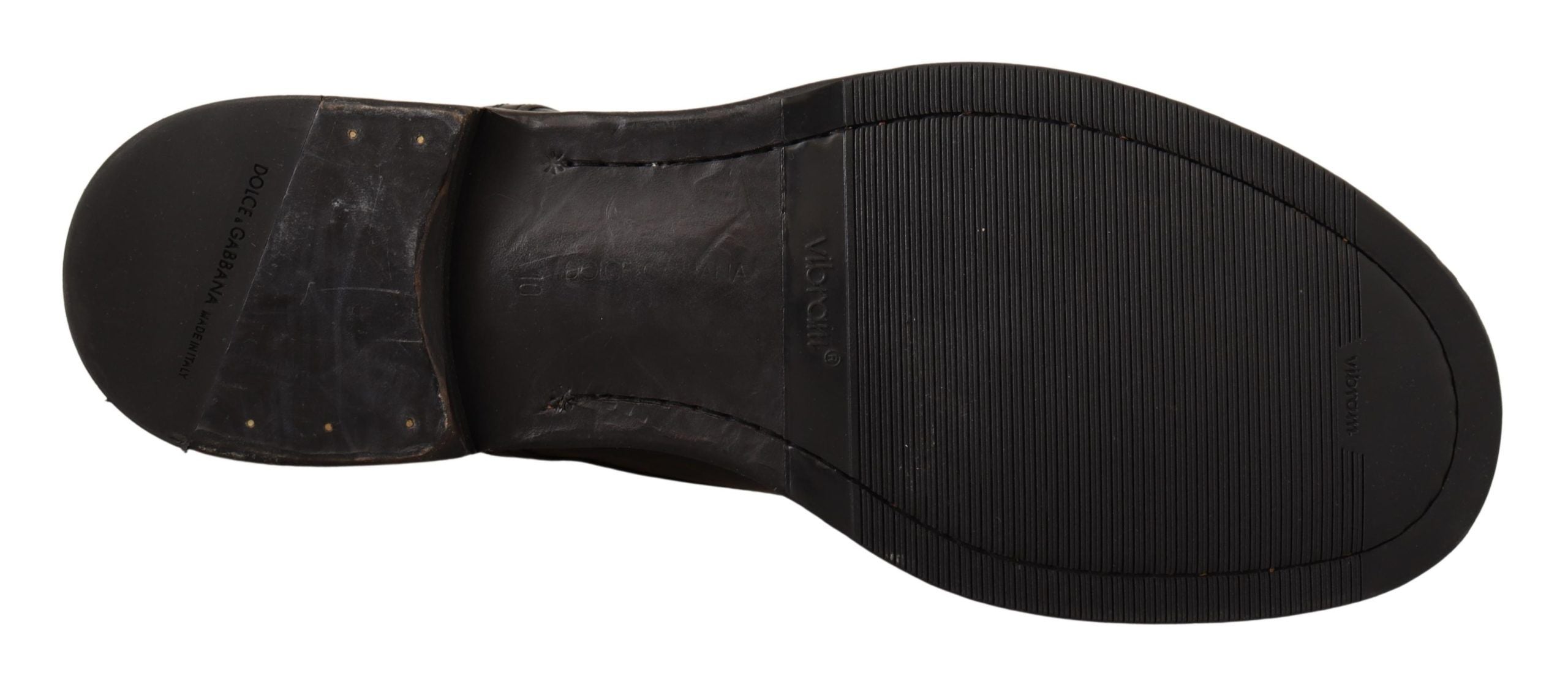 Dolce & Gabbana Black Leather Formal Lace Up Shoes - DEA STILOSA MILANO