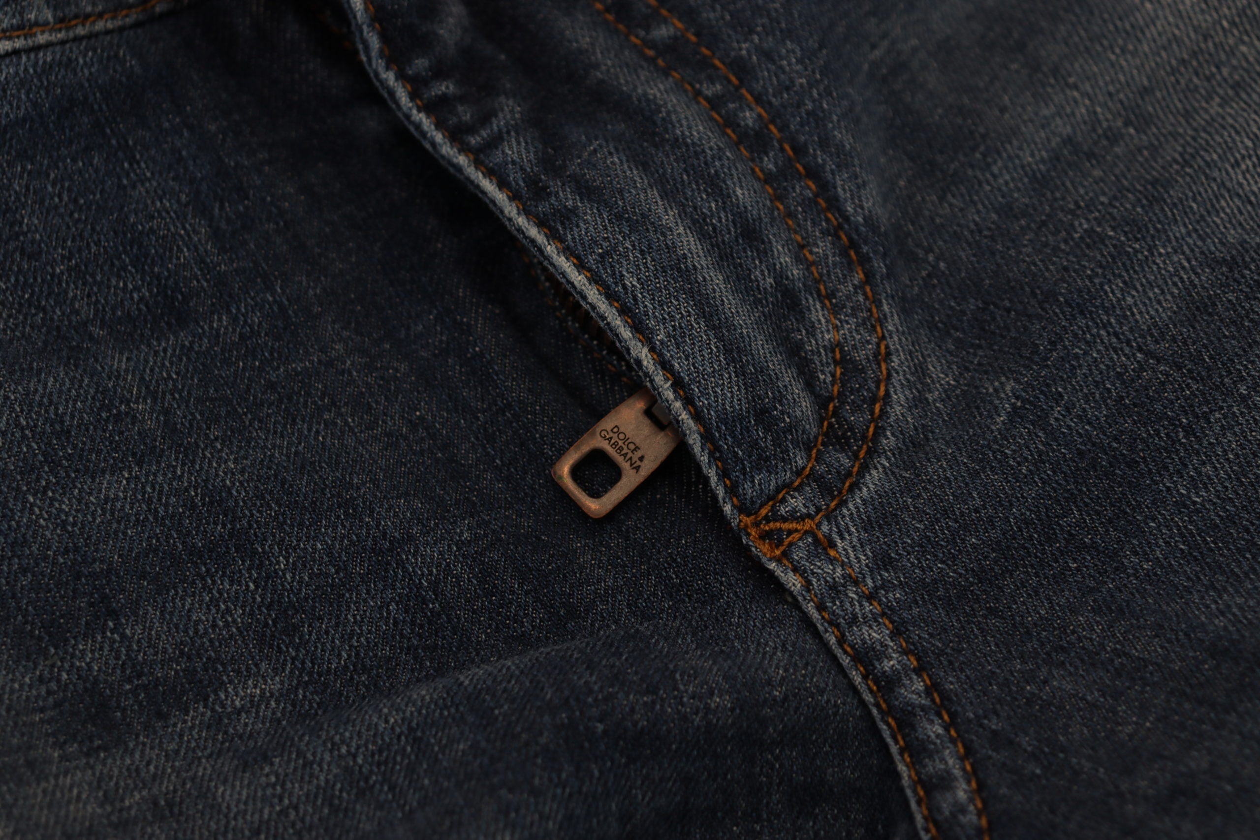 Dolce & Gabbana Blue Washed Cotton Low Waist Denim Jeans - DEA STILOSA MILANO
