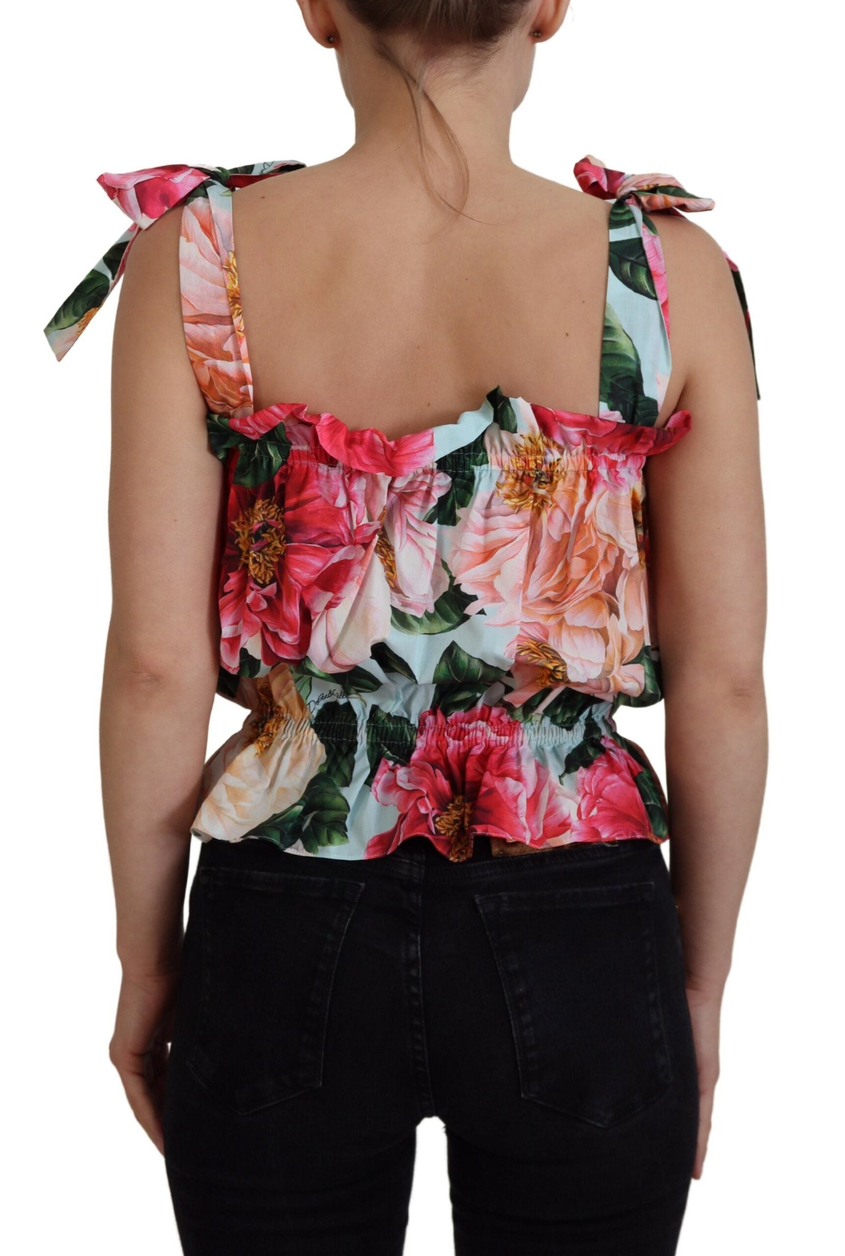 Dolce & Gabbana Multicolor Floral Print Sleeveless Tank Top - DEA STILOSA MILANO