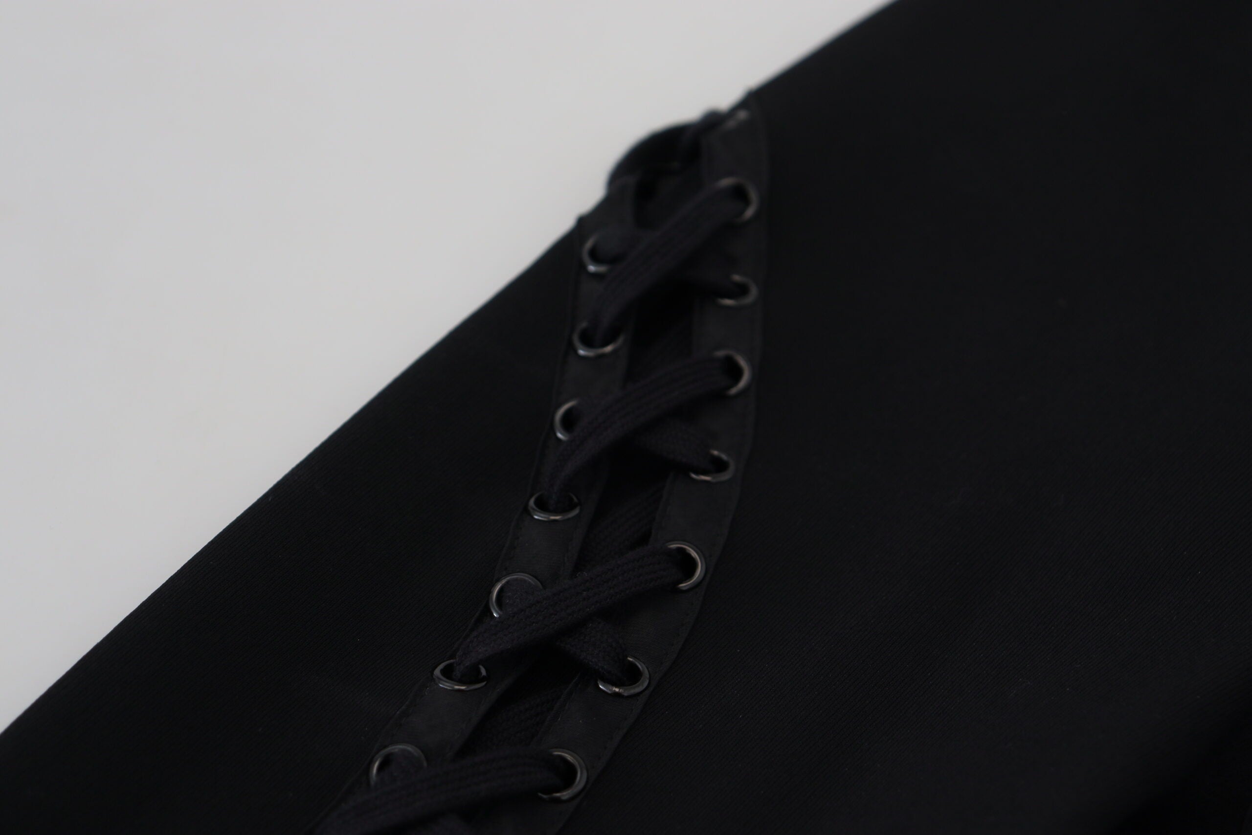 Dolce & Gabbana Black Viscose High Waist Cut Out Skinny Pants - DEA STILOSA MILANO