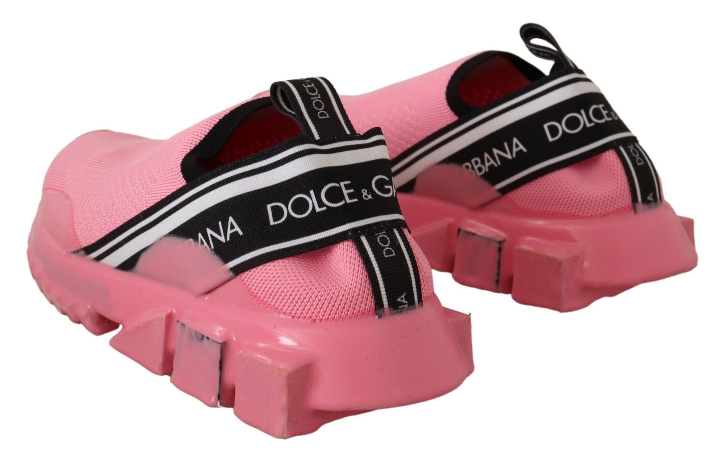 Dolce & Gabbana Pink Low Top Slip On Casual Sorrento Sneakers - DEA STILOSA MILANO