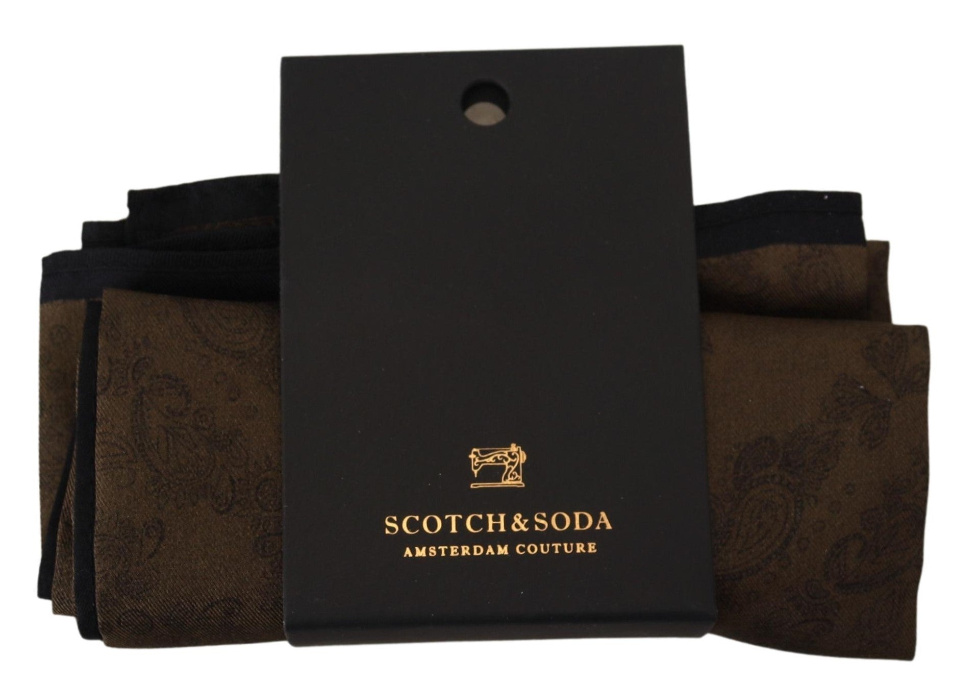 Scotch & Soda Brown Patterned Wrap Square Handkerchief Scarf - DEA STILOSA MILANO