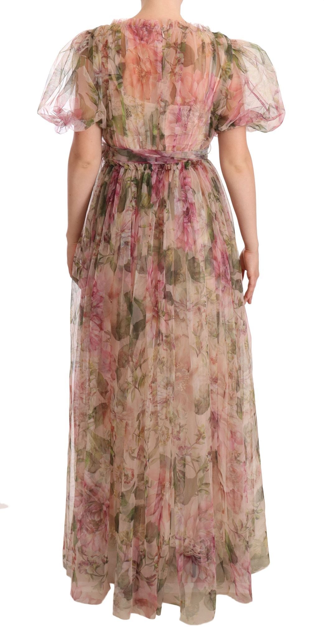 Dolce & Gabbana Multicolor Floral Print Long Maxi Gown Dress - DEA STILOSA MILANO