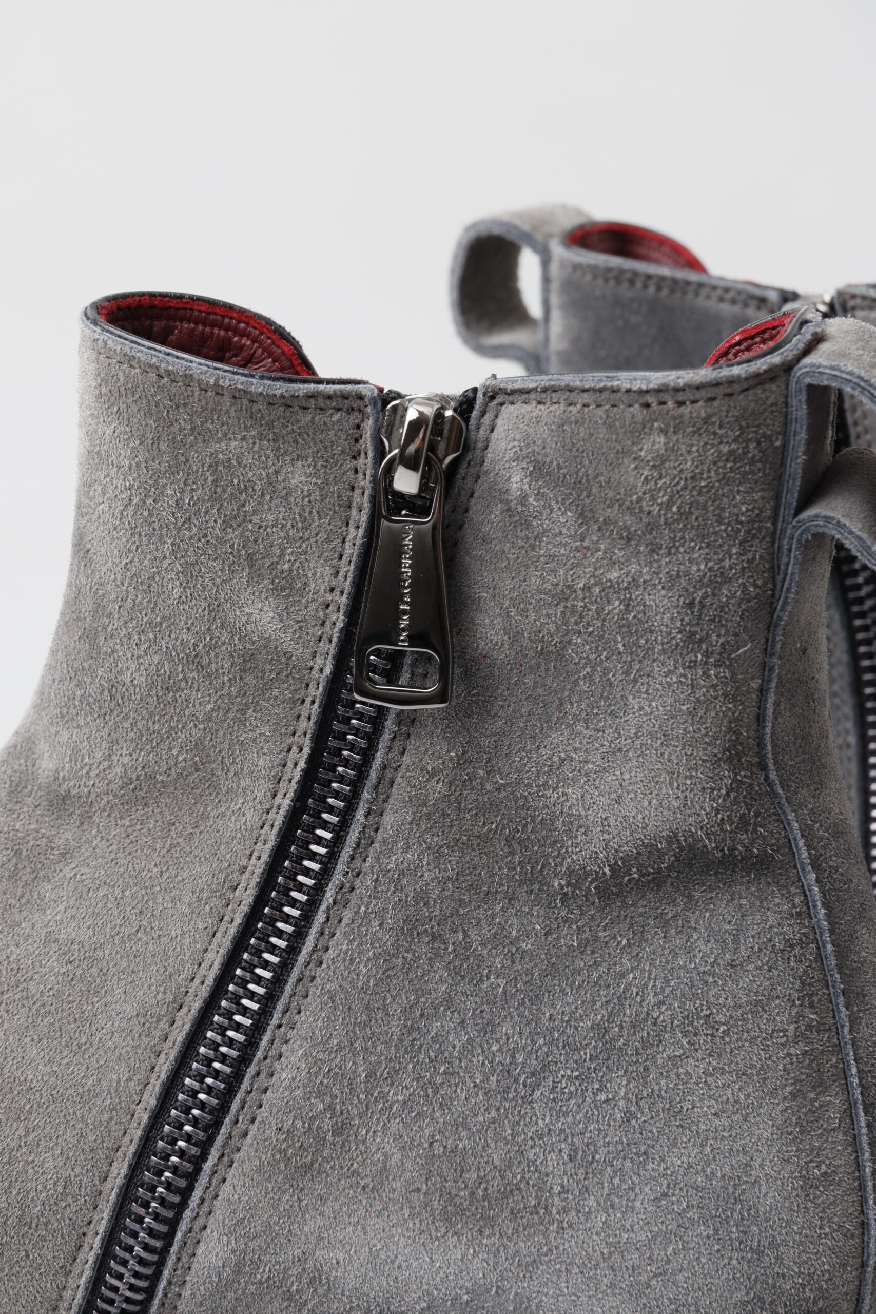 Dolce & Gabbana Gray Leather Men Ankle Boots Shoes - DEA STILOSA MILANO