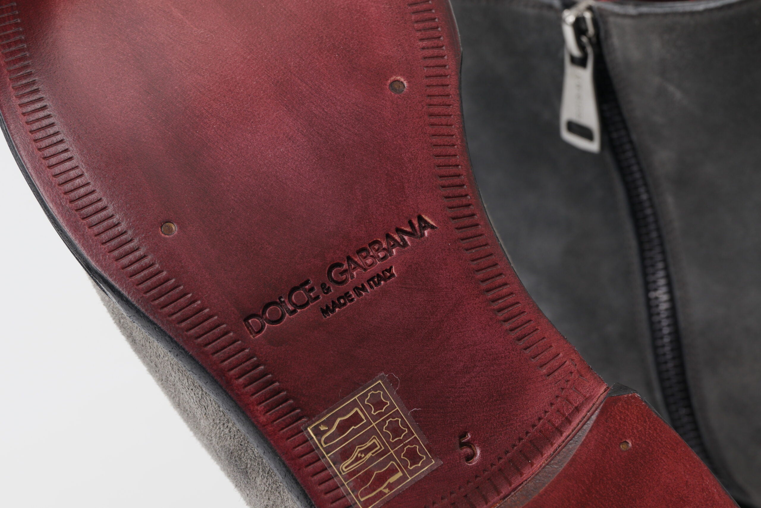 Dolce & Gabbana Gray Leather Men Ankle Boots Shoes - DEA STILOSA MILANO