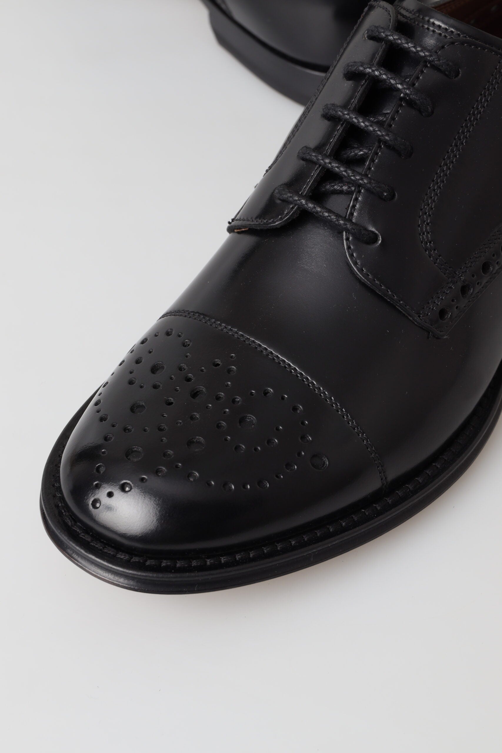 Dolce & Gabbana Black Leather Oxford Wingtip Formal Derby Shoes - DEA STILOSA MILANO