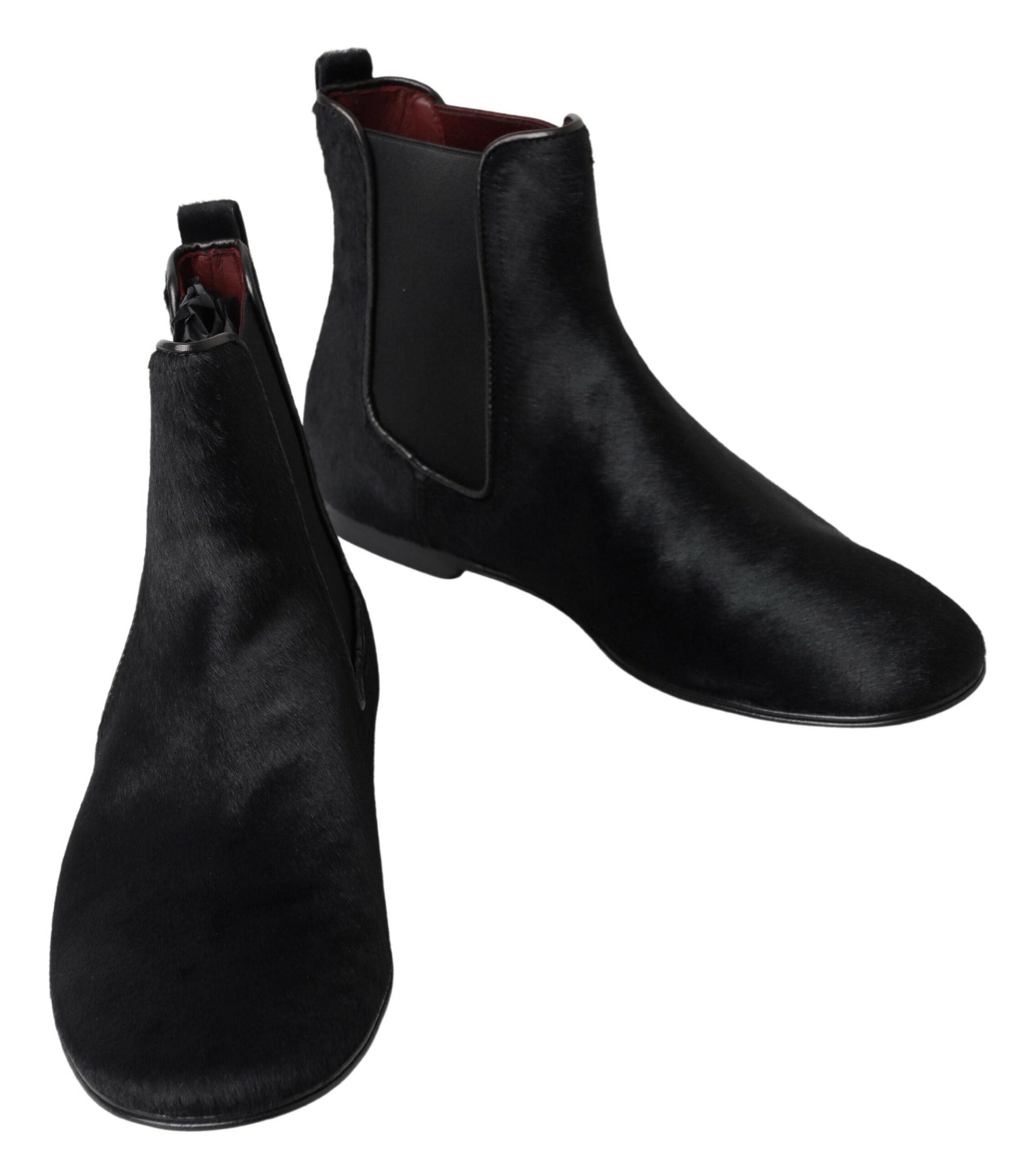 Dolce & Gabbana Black Leather Chelsea Men Ankle Boots Shoes - DEA STILOSA MILANO