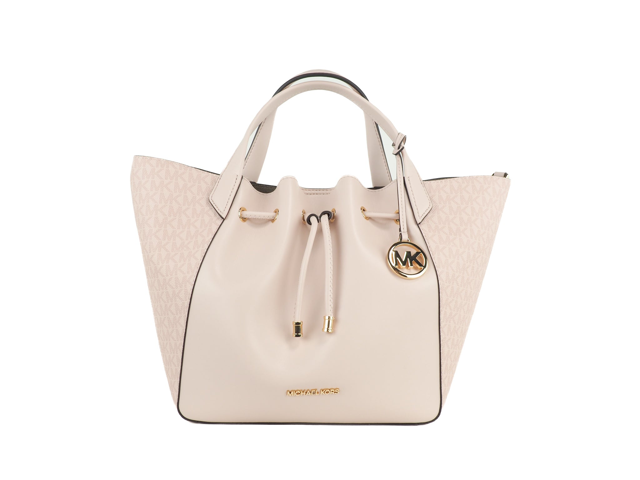 Michael Kors Phoebe Large Powder Blush PVC Leather Drawstring Grab Bag Handbag - DEA STILOSA MILANO