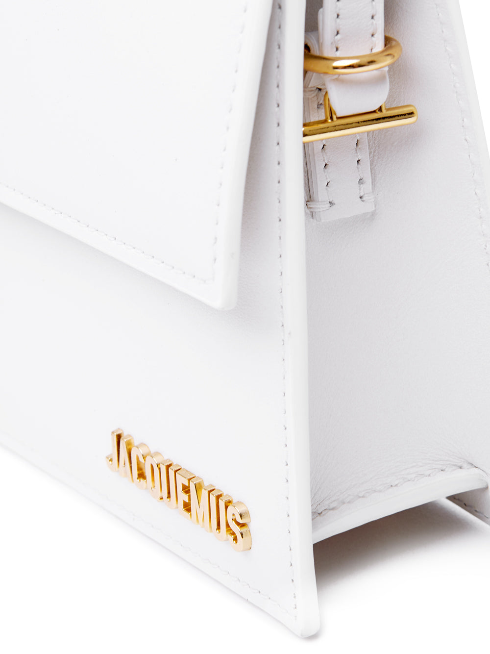 Jacquemus White Leather Le Bambino Long Shoulder Bag - DEA STILOSA MILANO