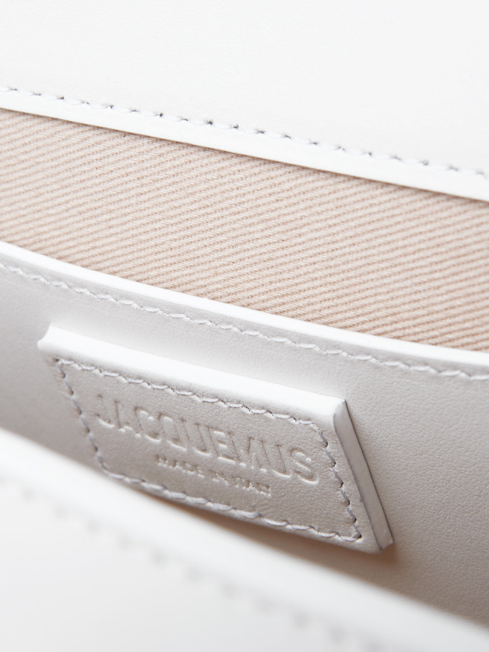 Jacquemus White Leather Le Bambino Long Shoulder Bag - DEA STILOSA MILANO