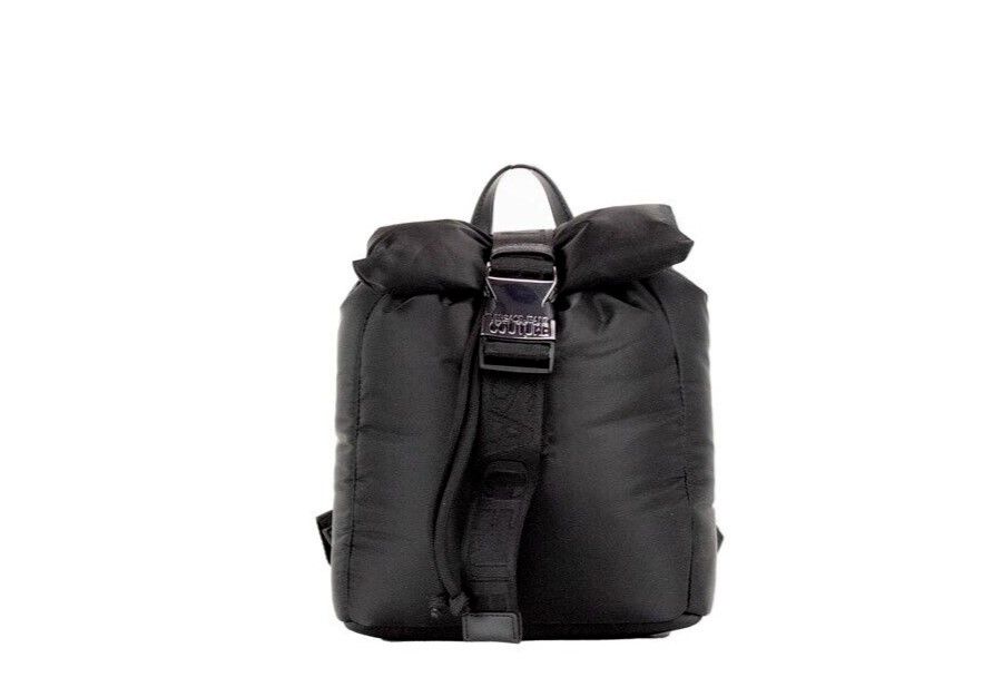 Versace Jeans Couture Small Black Puffy Nylon Safety Buckle Backpack Book Bag - DEA STILOSA MILANO