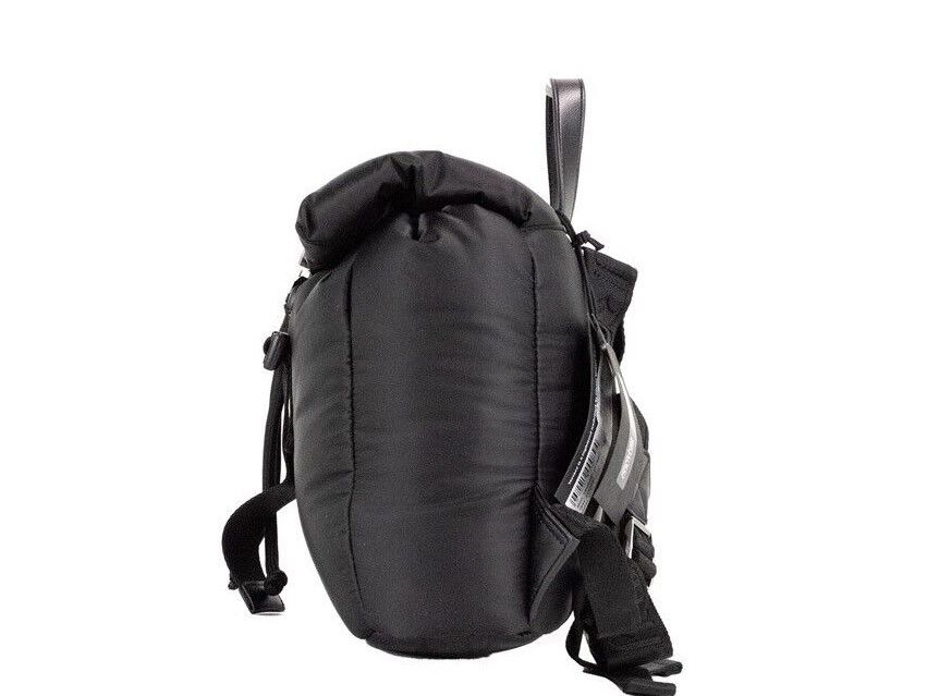 Versace Jeans Couture Small Black Puffy Nylon Safety Buckle Backpack Book Bag - DEA STILOSA MILANO