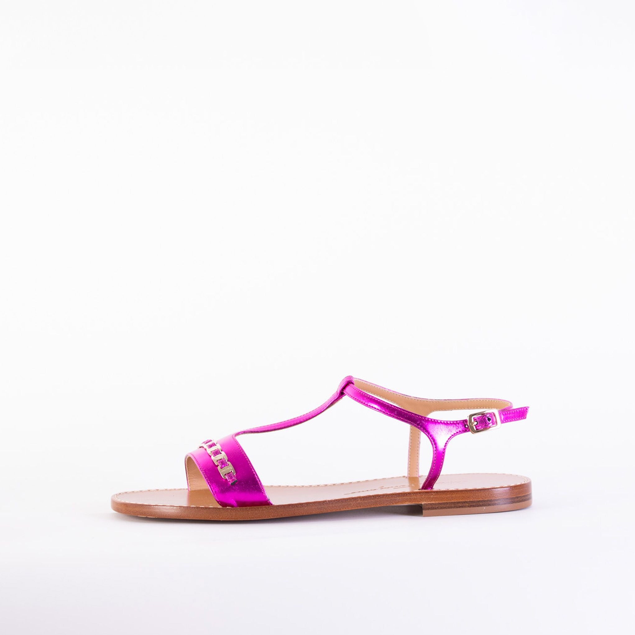 Salvatore Ferragamo Fuchsia Leather Tremiti Sandals - DEA STILOSA MILANO