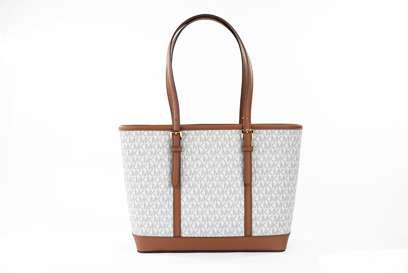 Michael Kors Jet Set Travel Small Vanilla PVC Shoulder Tote Handbag Bag Purse - DEA STILOSA MILANO