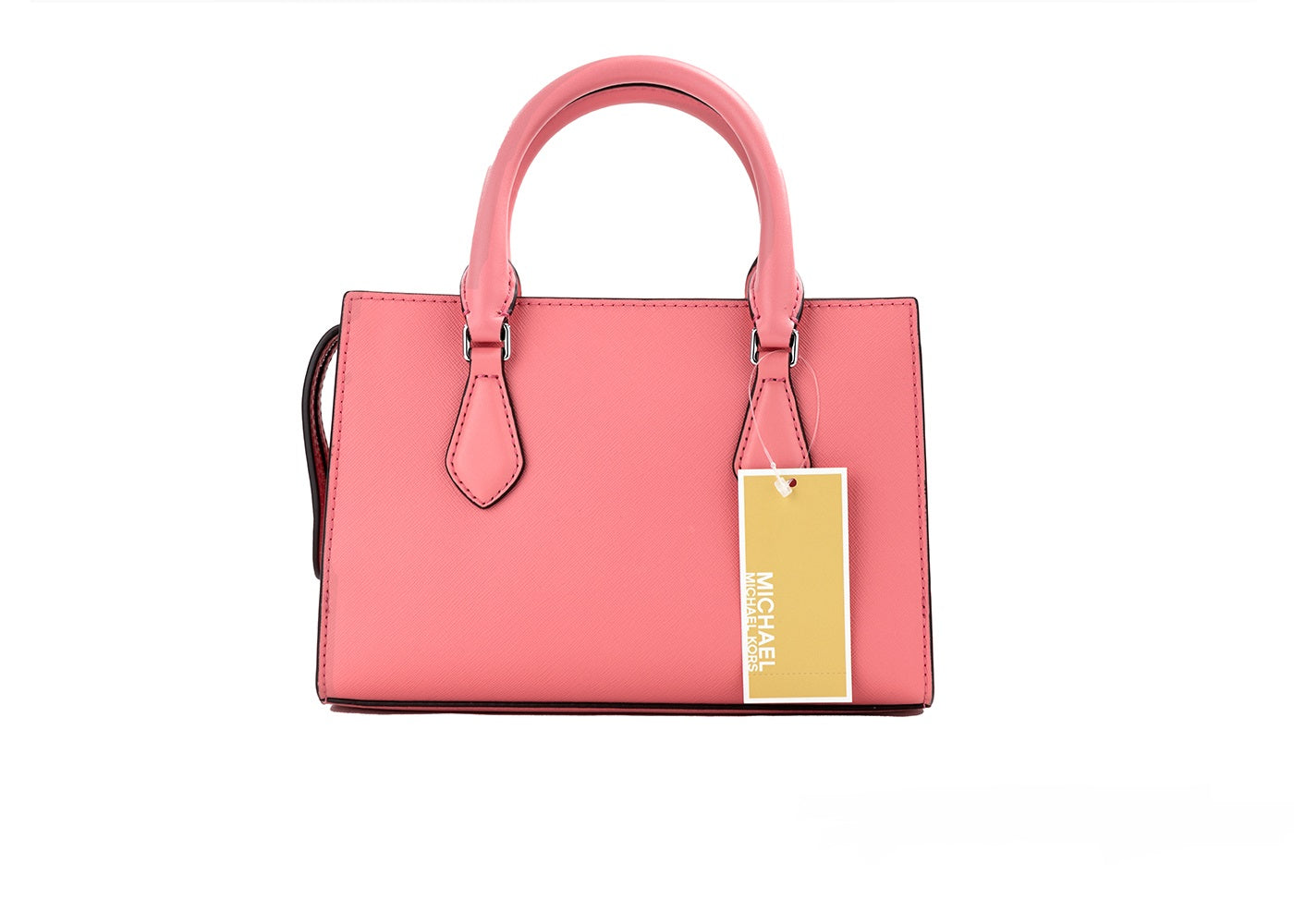 Michael Kors Sheila Small Tea Rose Vegan Leather Center Zip Satchel Purse Bag - DEA STILOSA MILANO