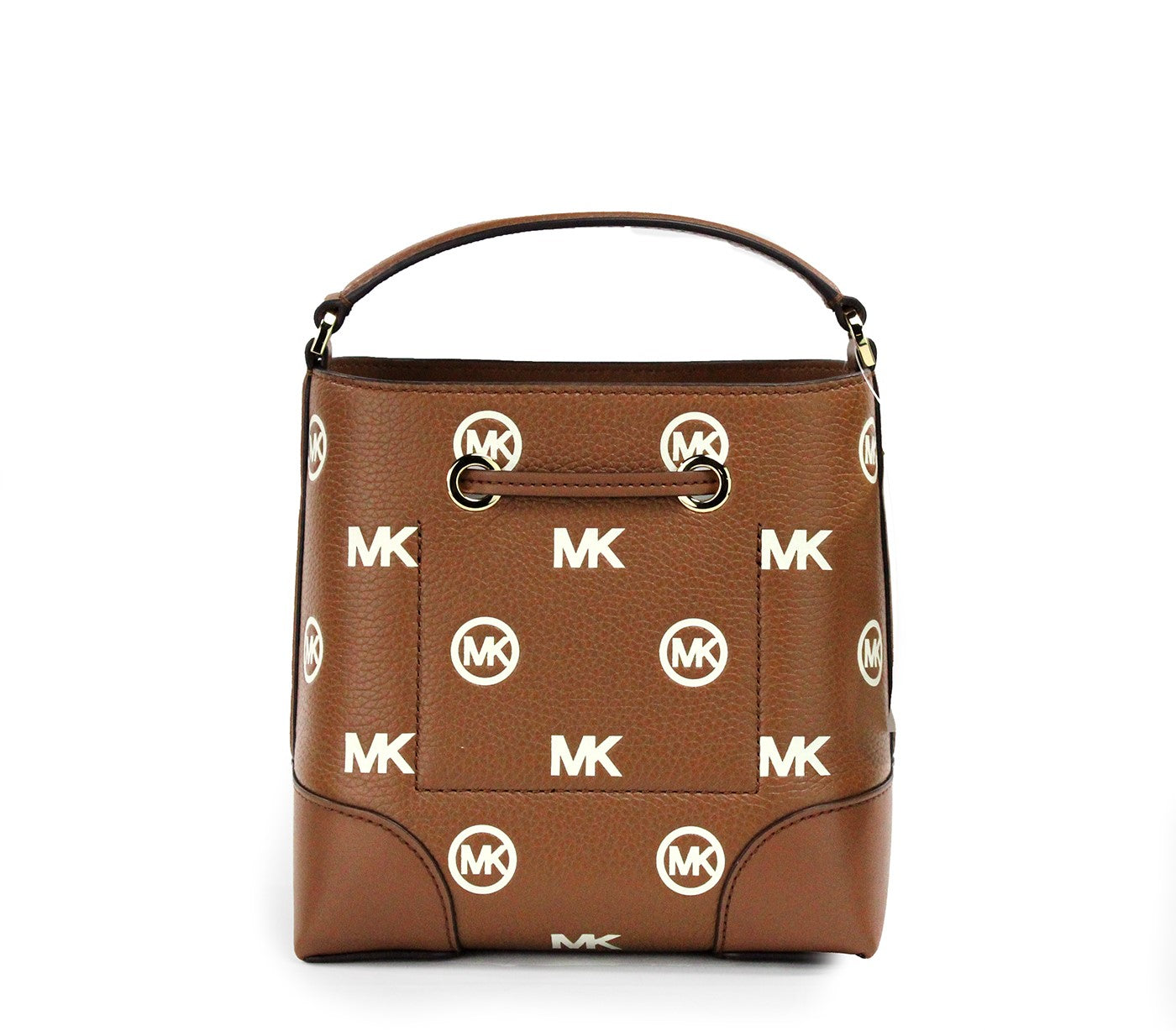 Michael Kors Mercer Small Luggage Embossed Drawstring Bucket Messenger Bag - DEA STILOSA MILANO