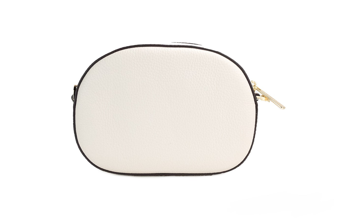 Michael Kors Jet Set Glam Light Cream Leather Oval Crossbody Bag Purse - DEA STILOSA MILANO