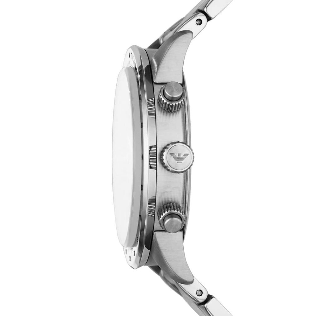 Emporio Armani Silver Steel Chronograph Watch - DEA STILOSA MILANO