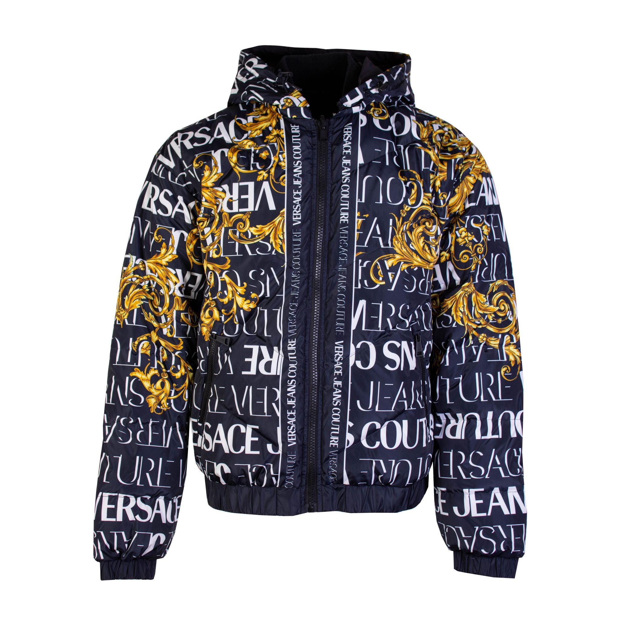 Versace Jeans Baroque Polyester Reversible Jacket - DEA STILOSA MILANO