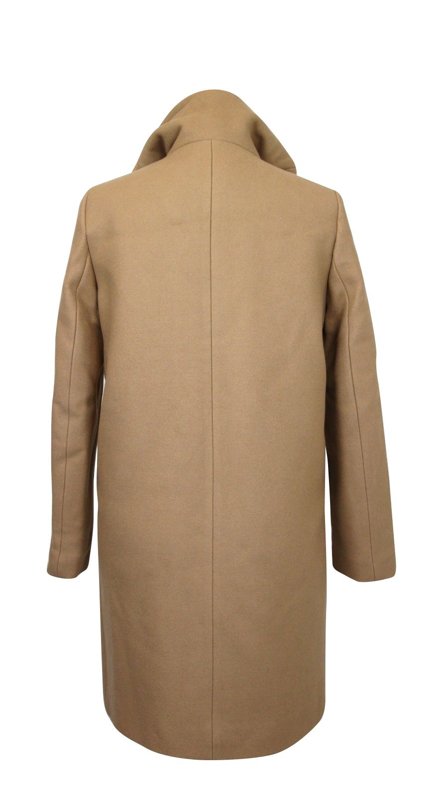 Sandro Women's Camel Kurt Wool Coat Fur Trim Hood - DEA STILOSA MILANO