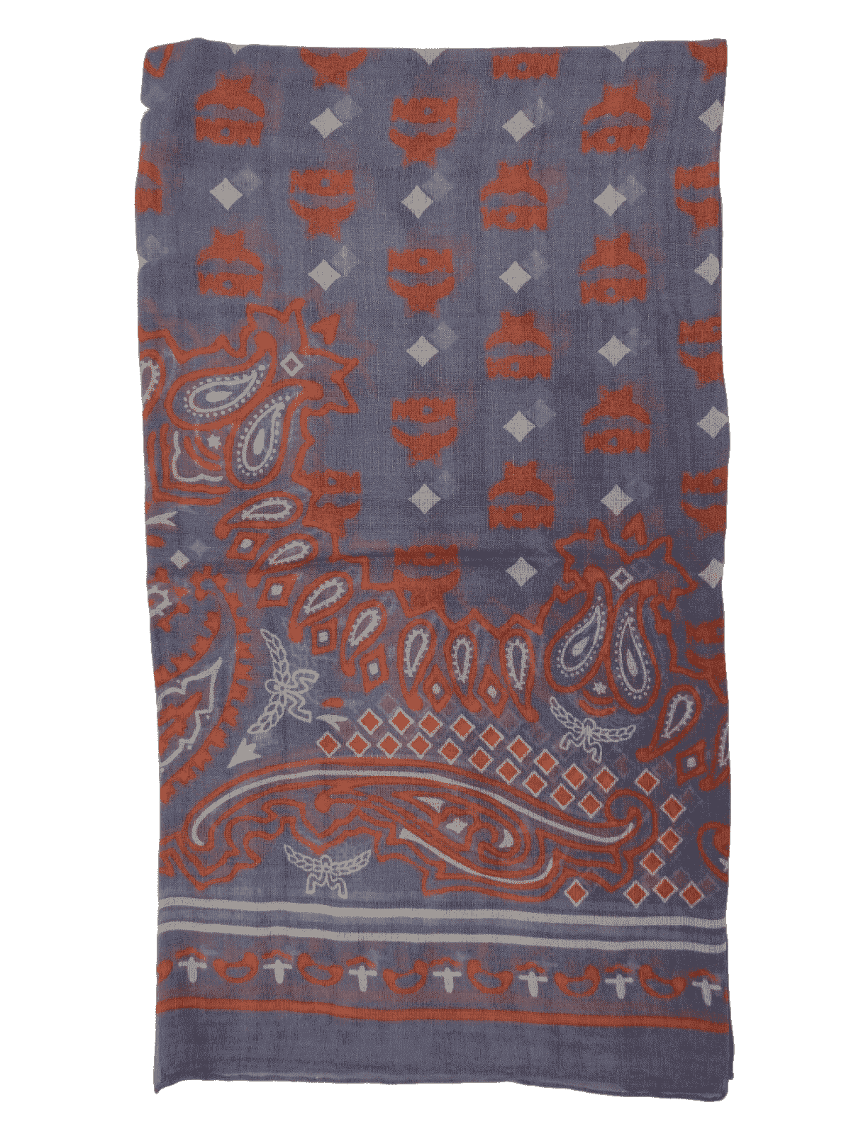 MCM Stonewash Modal Silk Paisley Print Jacquard Scarf - DEA STILOSA MILANO