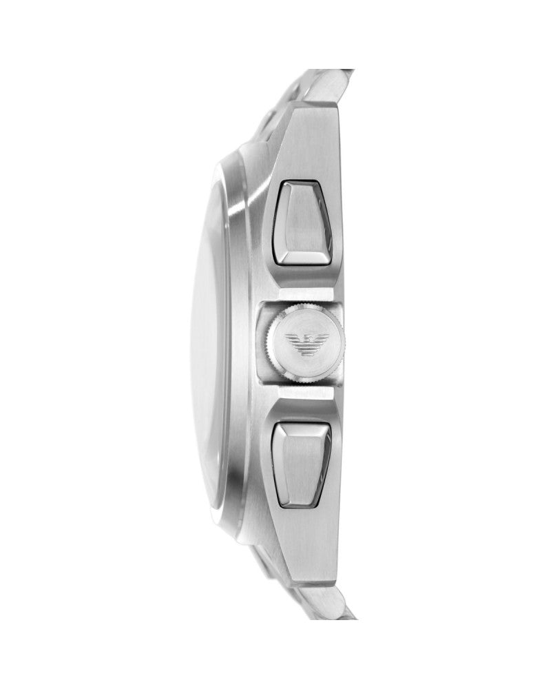 Emporio Armani Silver Steel Chronograph Watch - DEA STILOSA MILANO