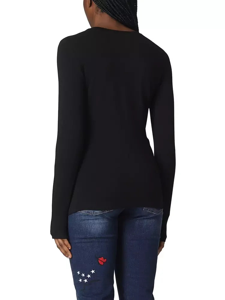 Love Moschino Black Cotton Tops & T-Shirt - DEA STILOSA MILANO