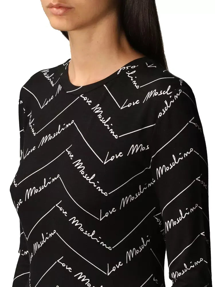 Love Moschino Black Viscose Tops & T-Shirt - DEA STILOSA MILANO